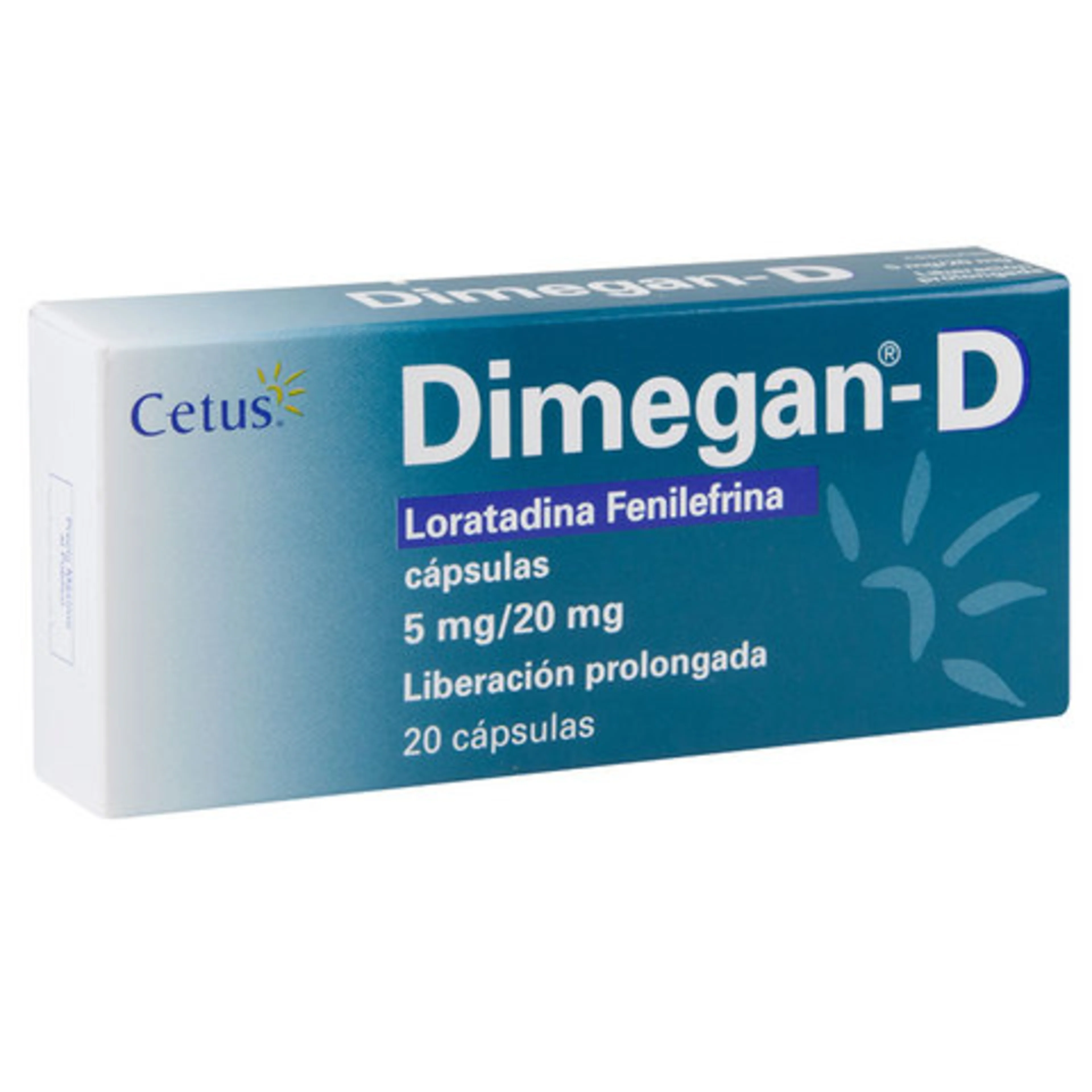 Dimegan-D 5/20 Mg Con 20 Cápsulas
