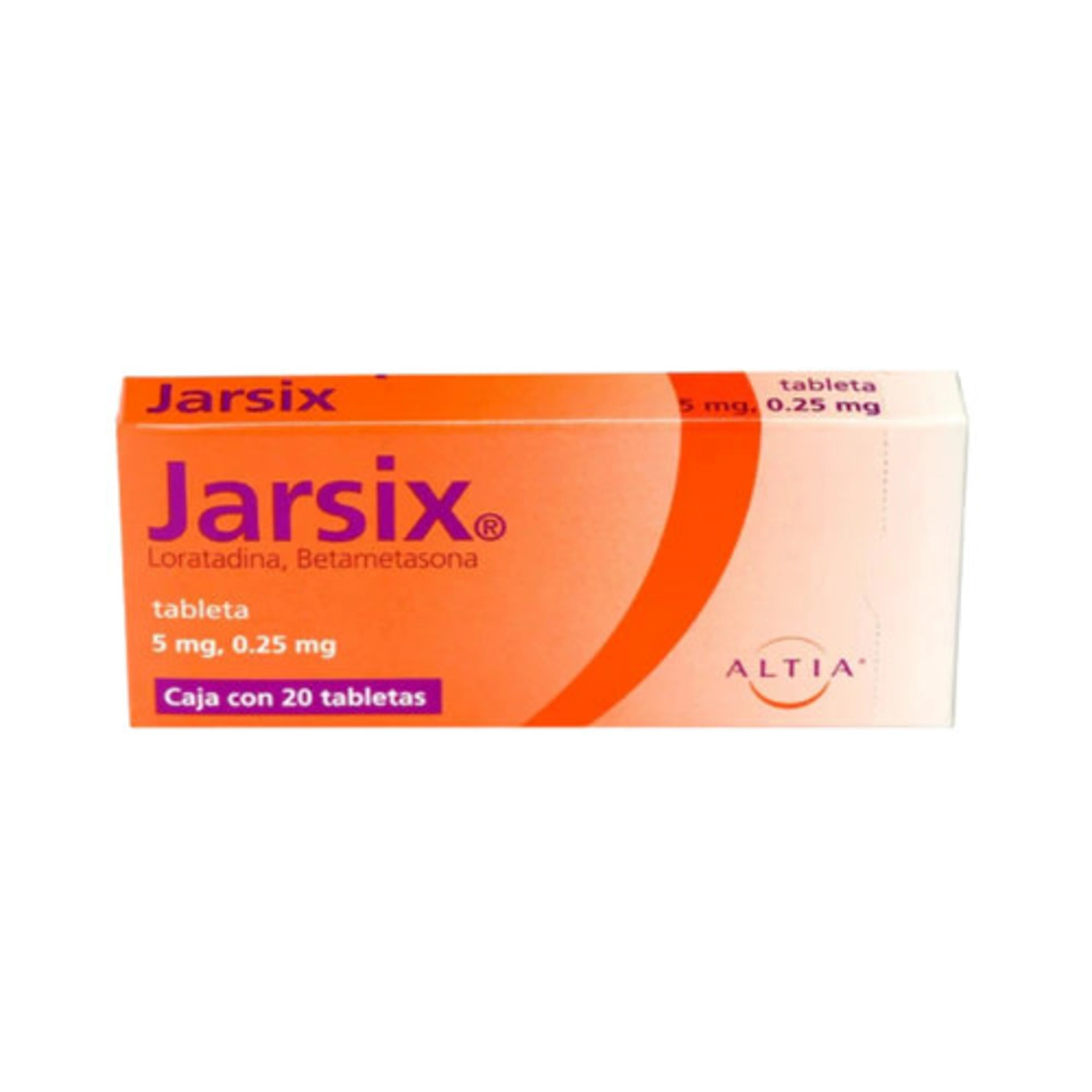 Jarsix 5 Mg/0.25 Mg Con 20 Tabletas