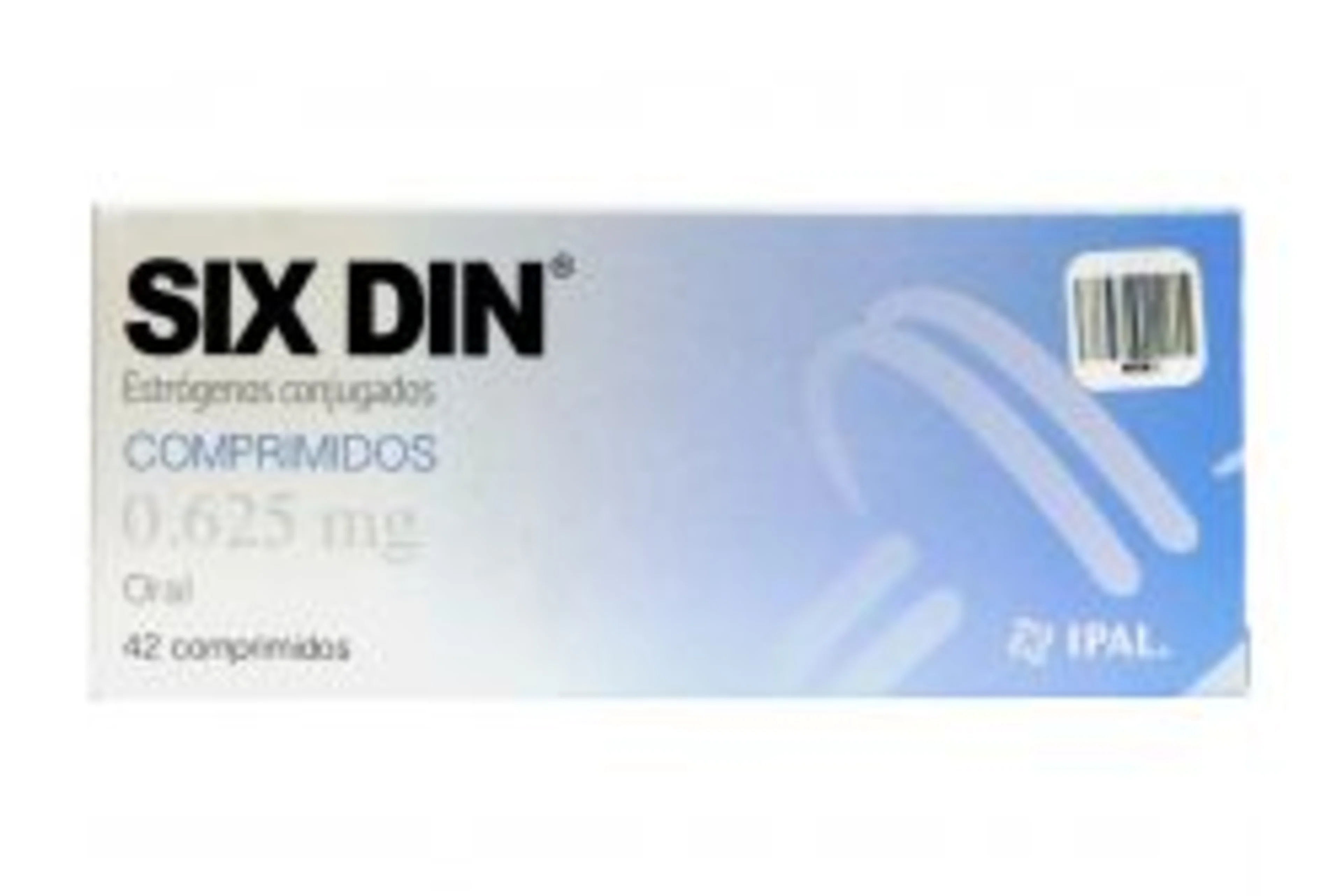 Sixdin estrógenos conjugados 0.625 mg con 42 comprimidos