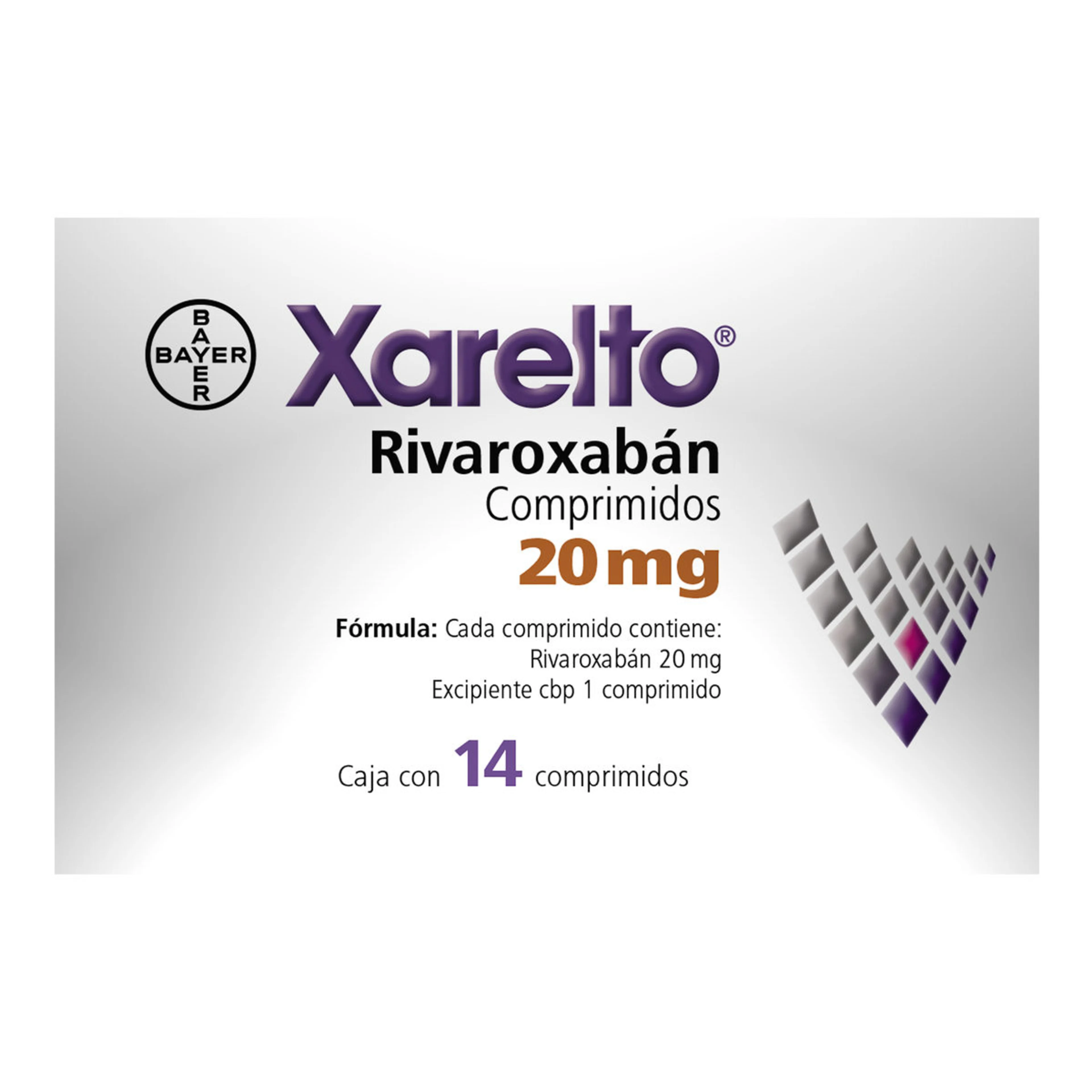 Xarelto 20 Mg Con 14 Comprimidos