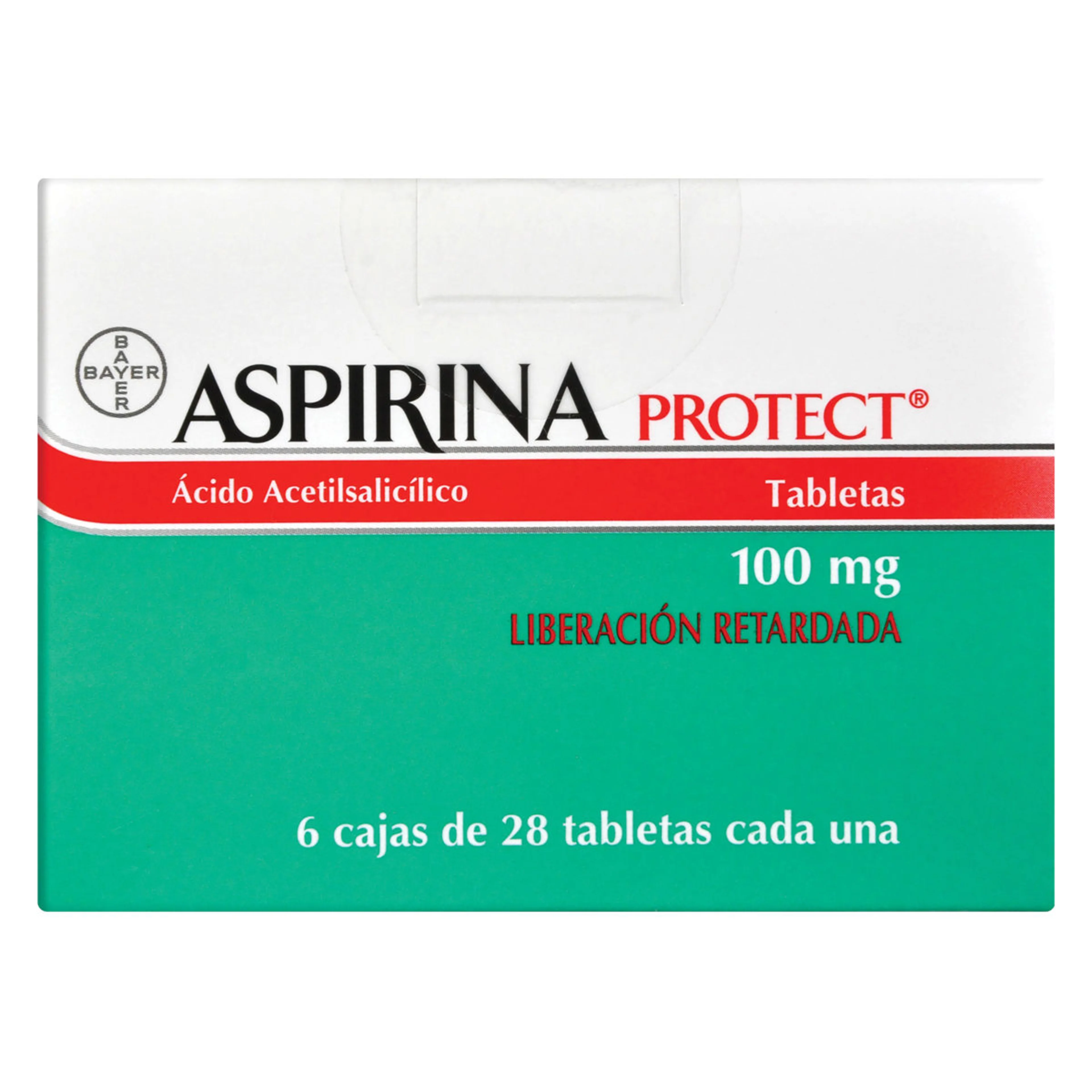 Aspirina Protect 100 Mg Pack 6 Cajas Con 28 Tabletas