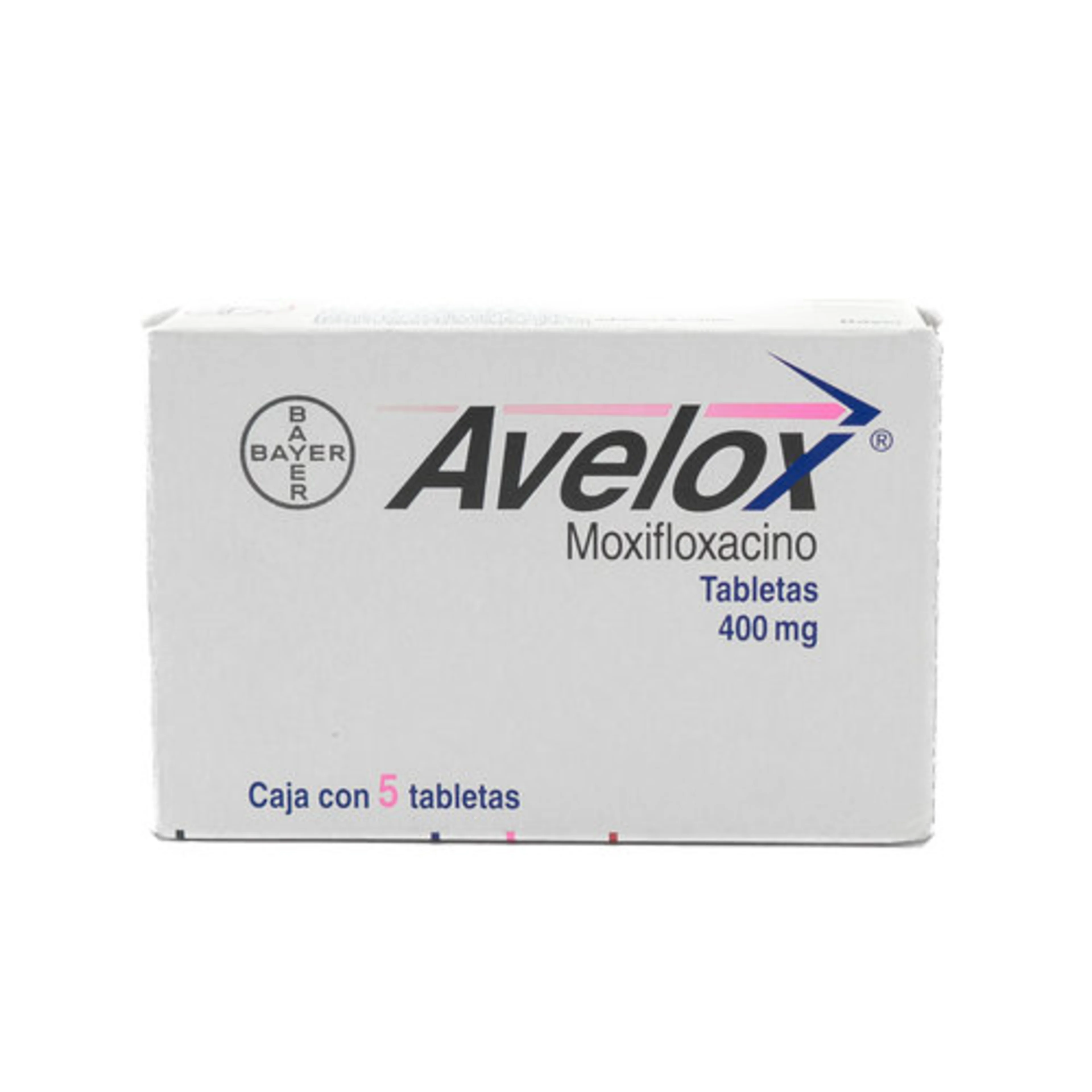 Avelox Moxifloxacino 400 Mg Con 5 Tabletas