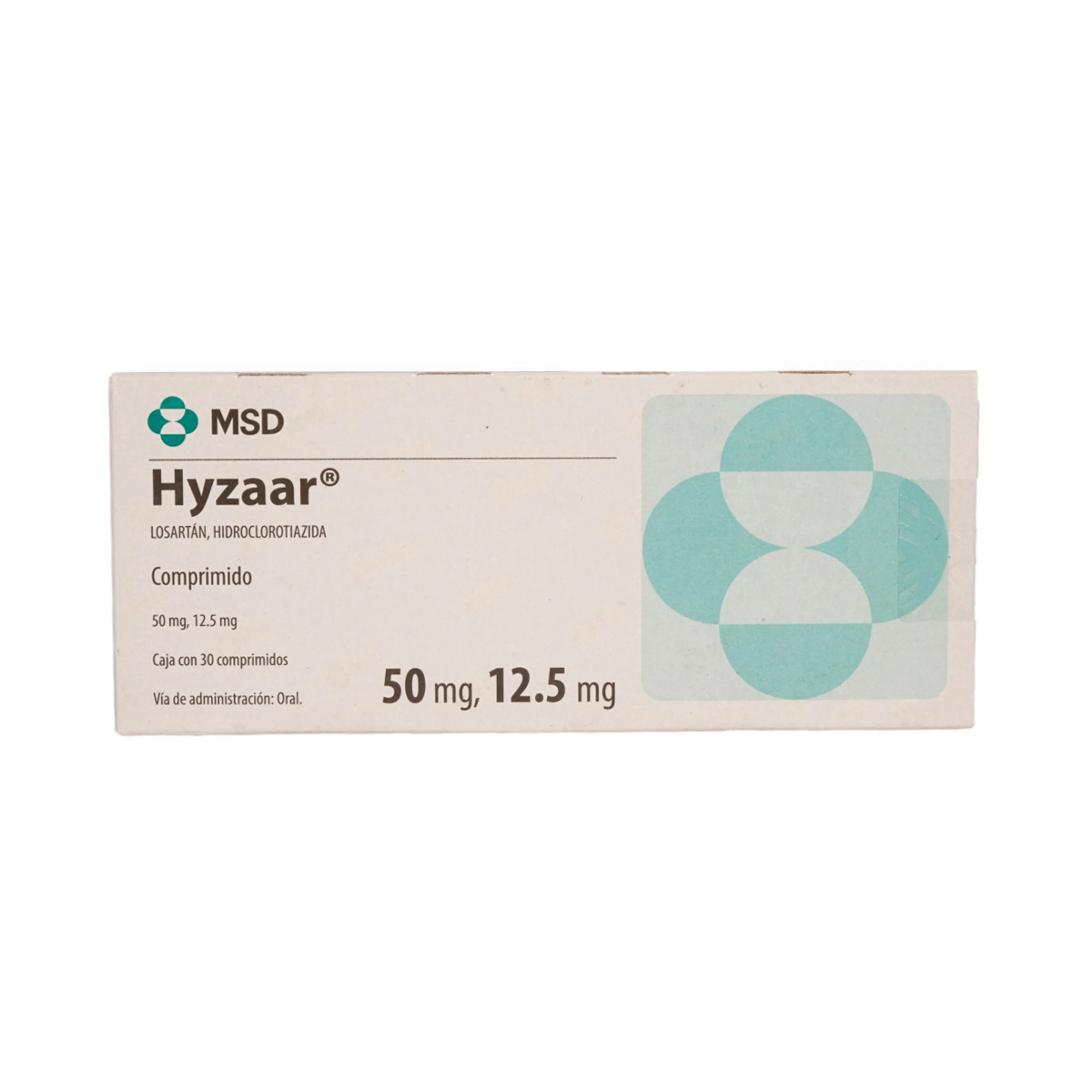 Hyzaar 50/12.5 Mg Con 30 Comprimidos