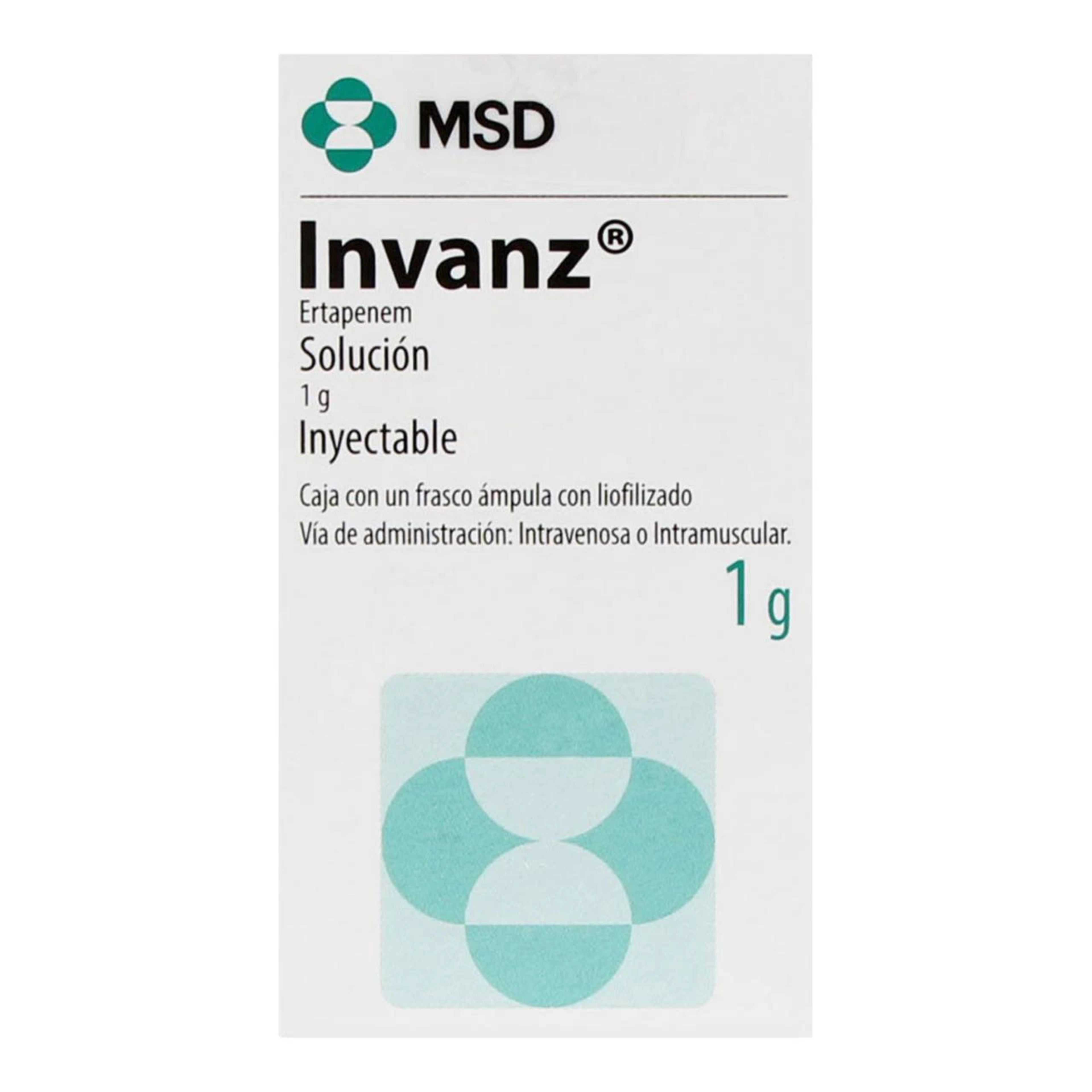 Invanz Ertapenem 1 G Con Frasco Ámpula
