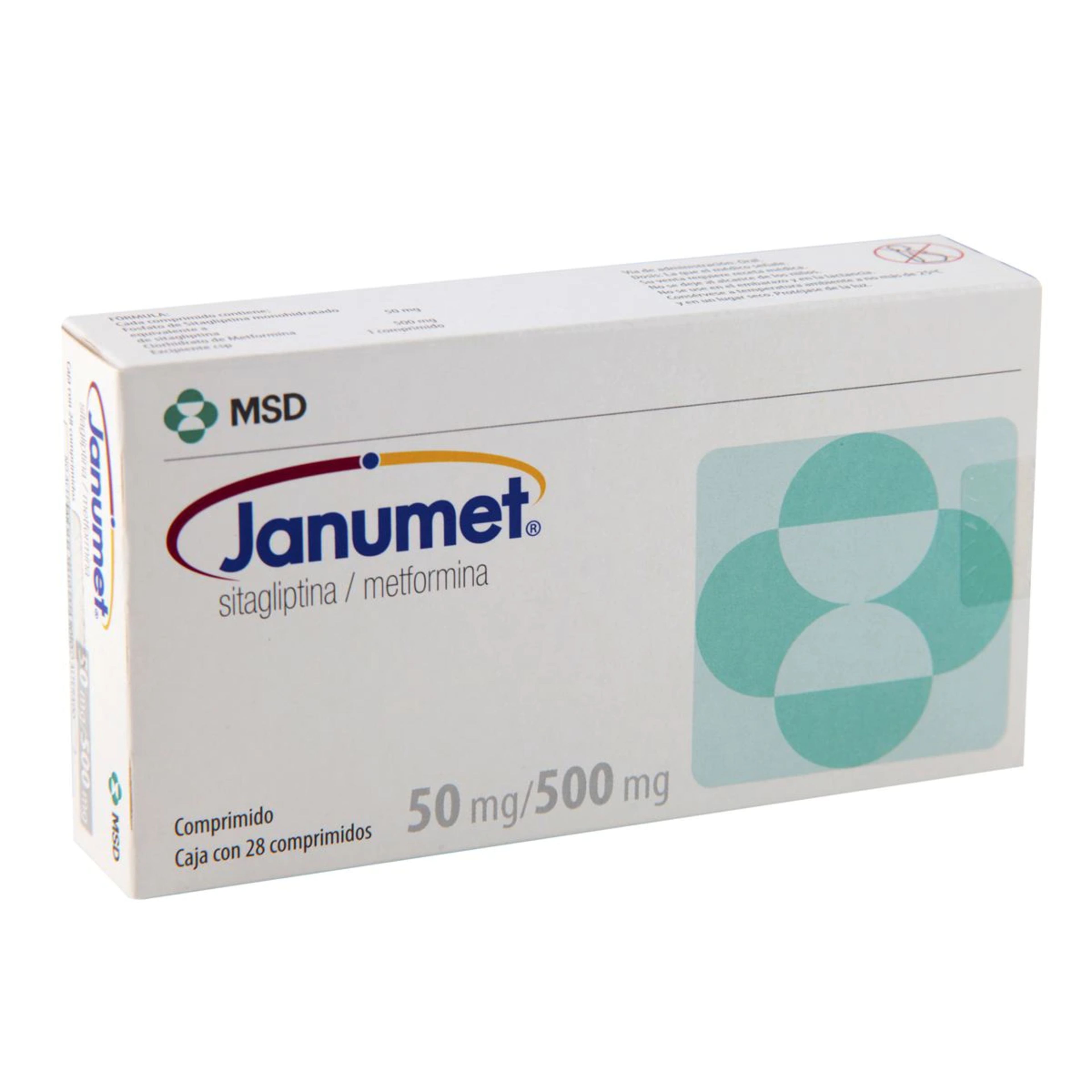 Janumet 50/500 Mg Con 28 Comprimidos