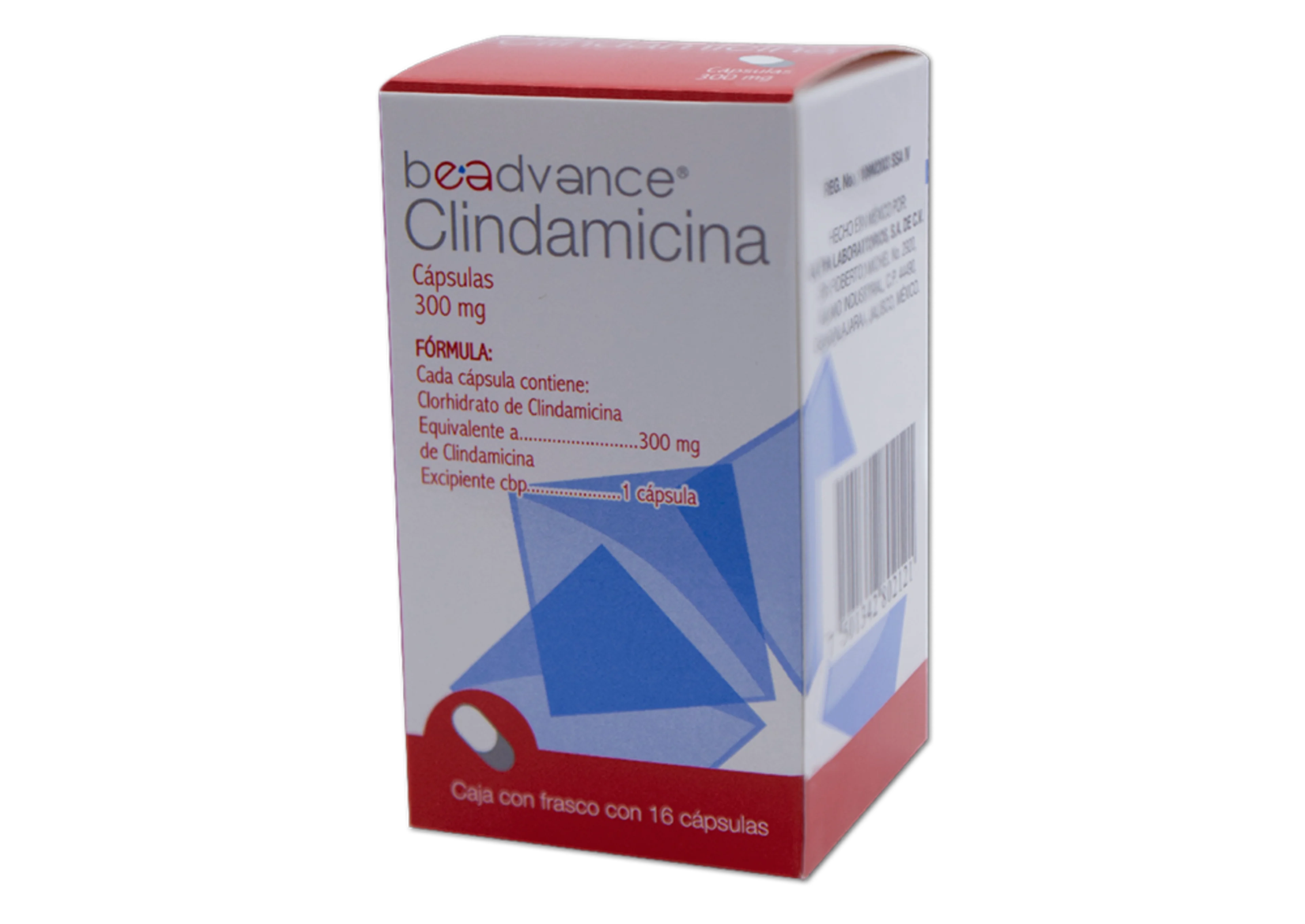 Clindamicina 300 Mg Con 16 Cápsulas