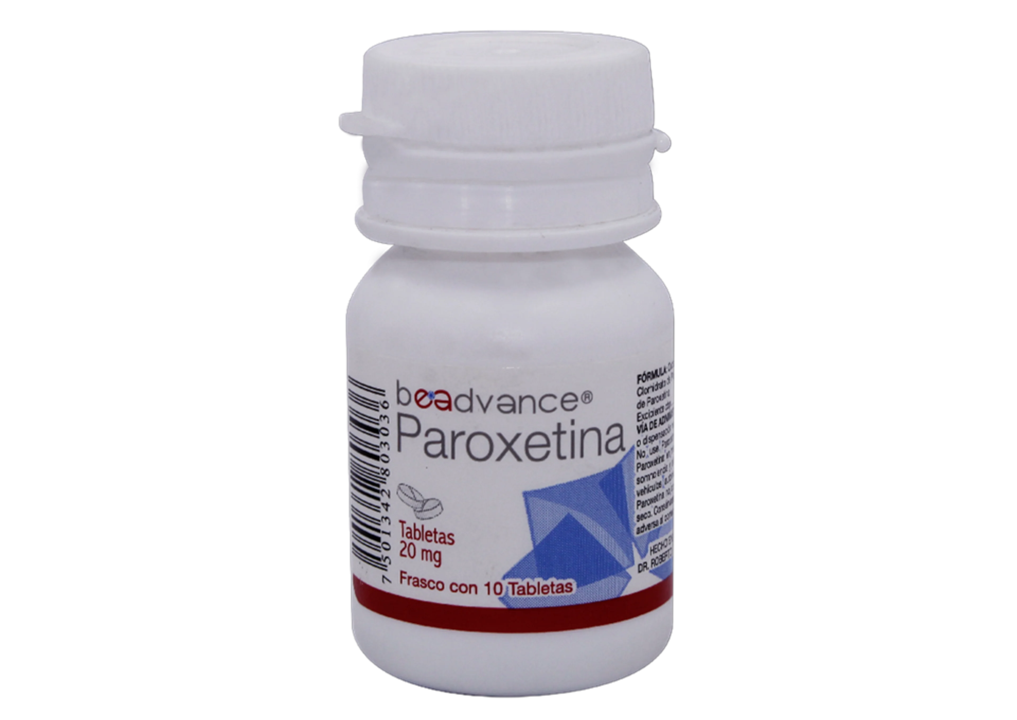 Paroxetina 20 Mg Con 10 Tabletas