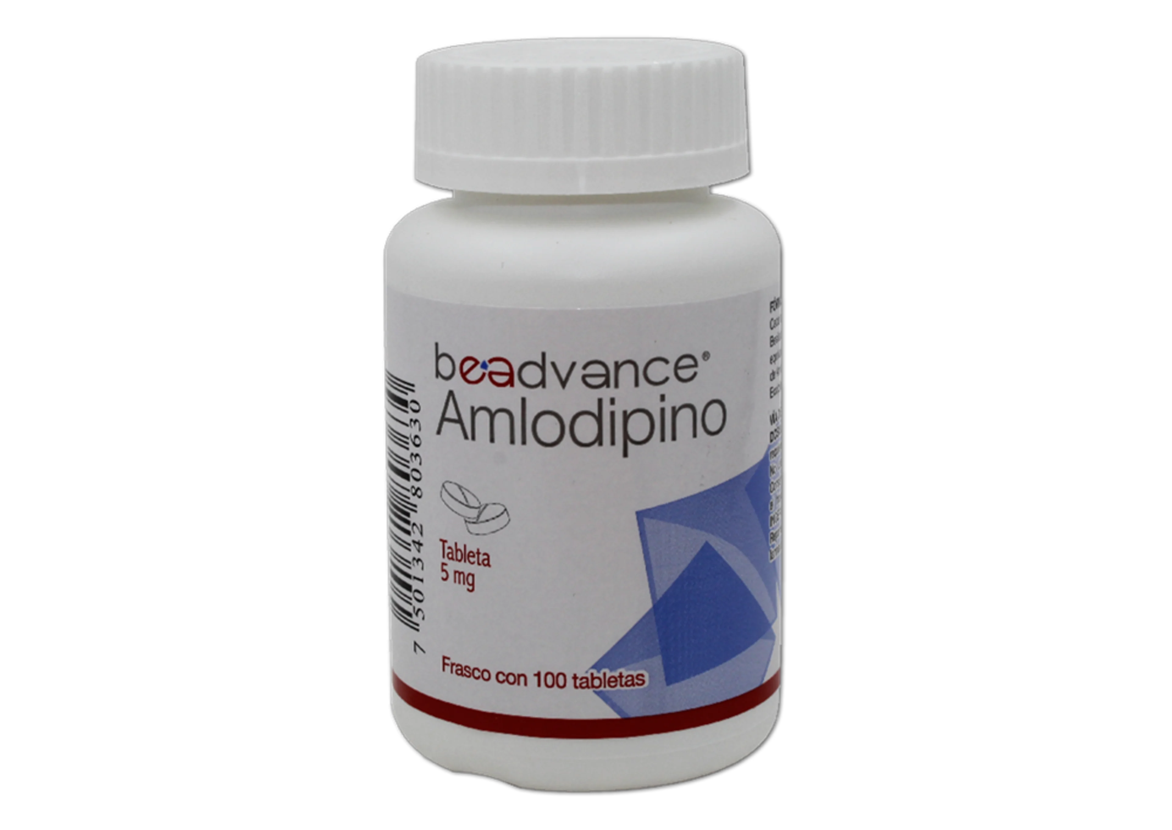 Amlodipino 5 Mg Con 100 Tabletas