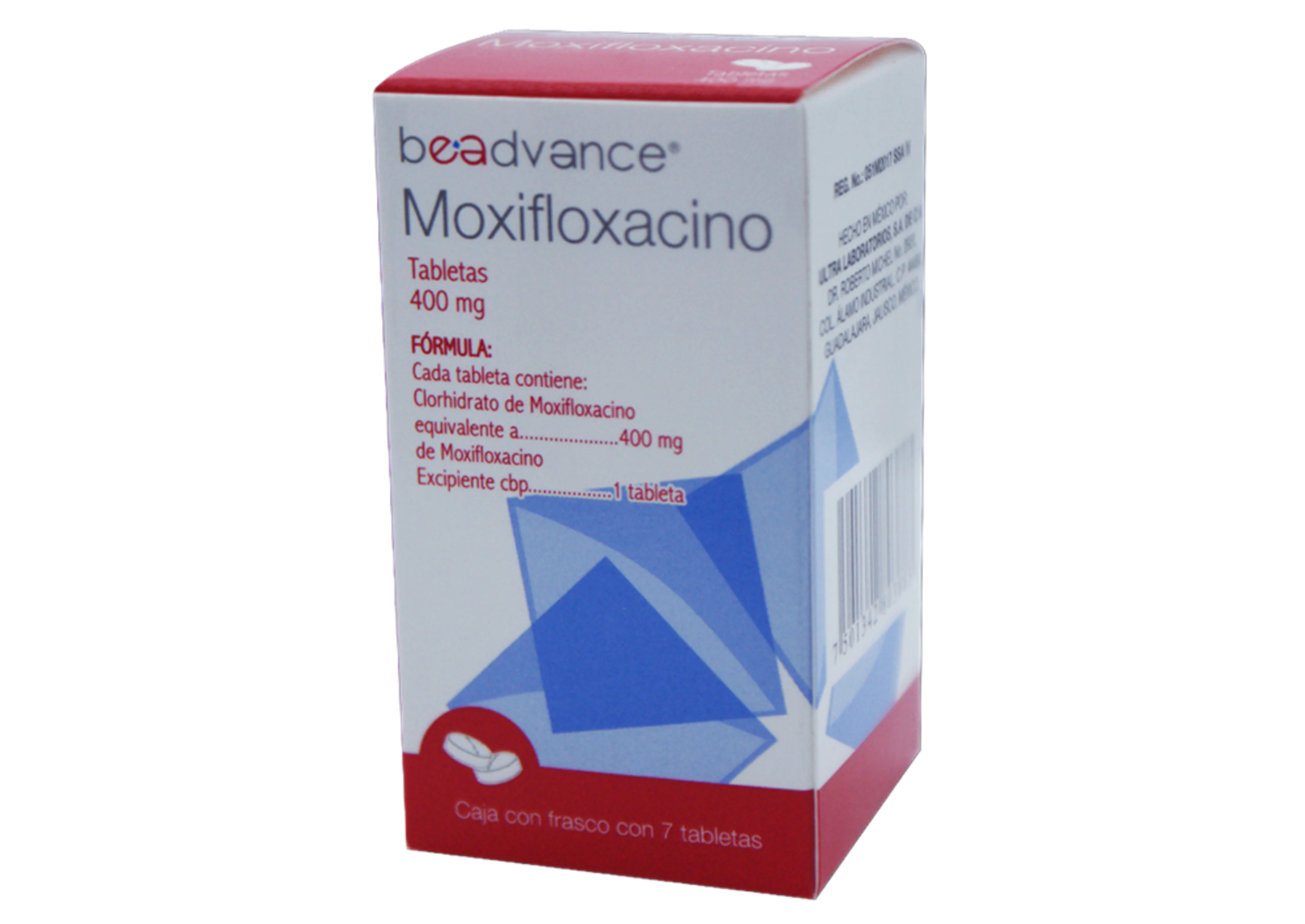 Moxifloxacino 400 Mg Con 7 Tabletas