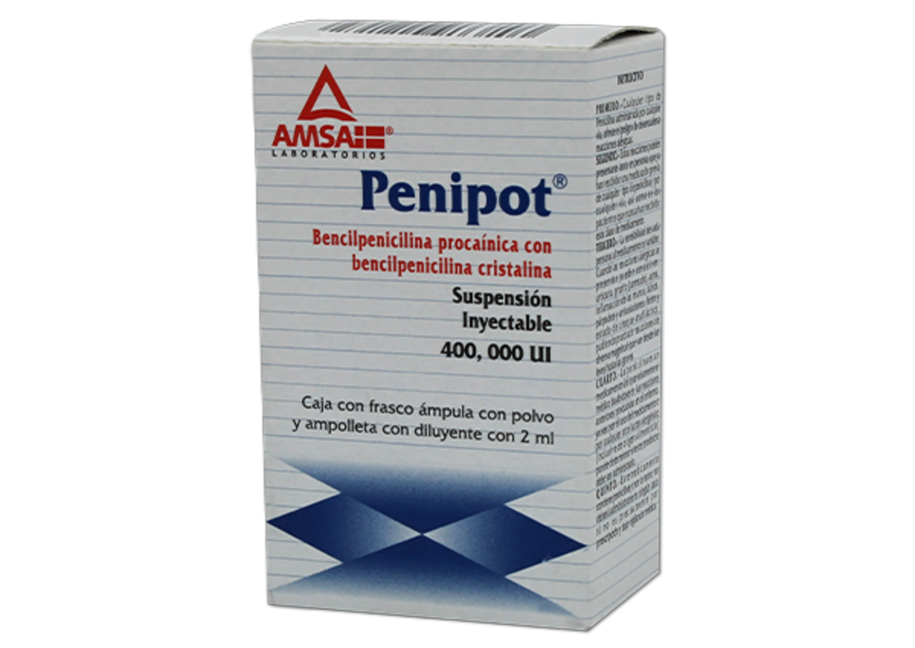 Penipot Penicilina G 300000 / 100000 Ui Con 1 Frasco Con Ámpula