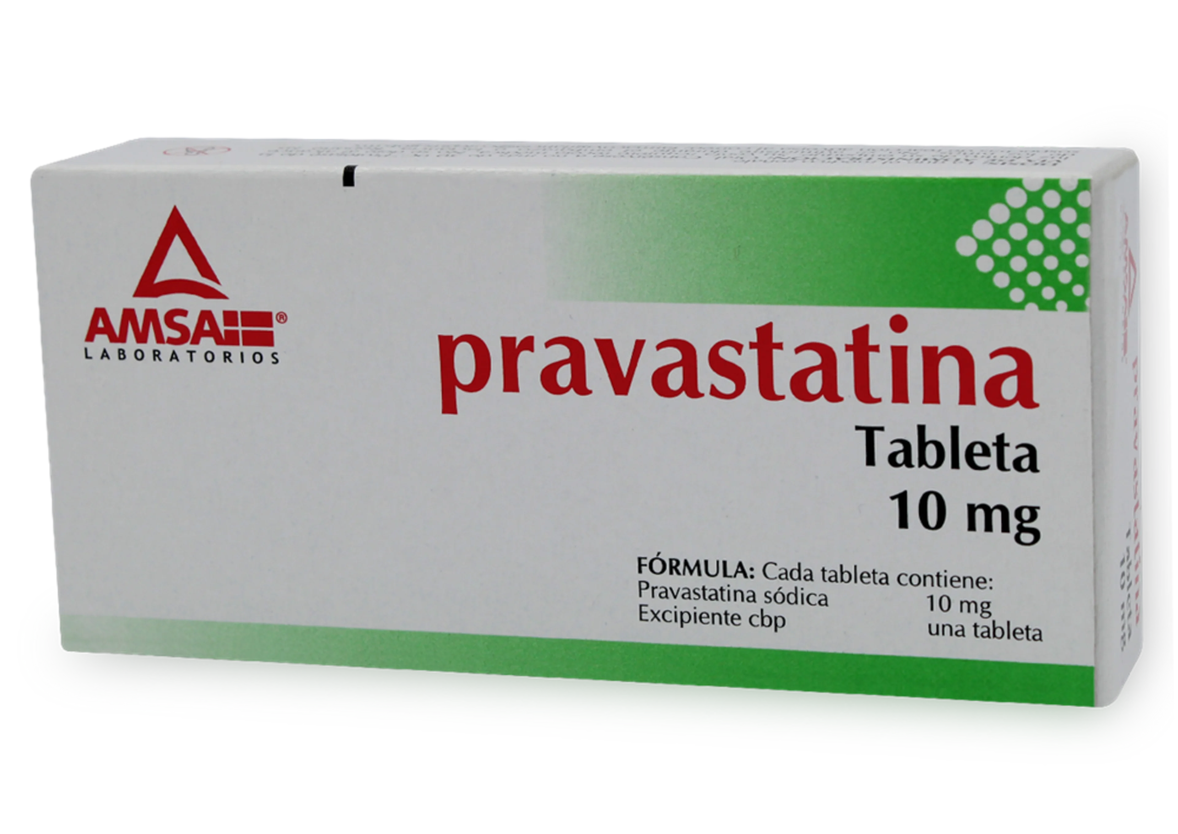 Pravastatina 10 Mg Con 30 Tabletas (Amsa)
