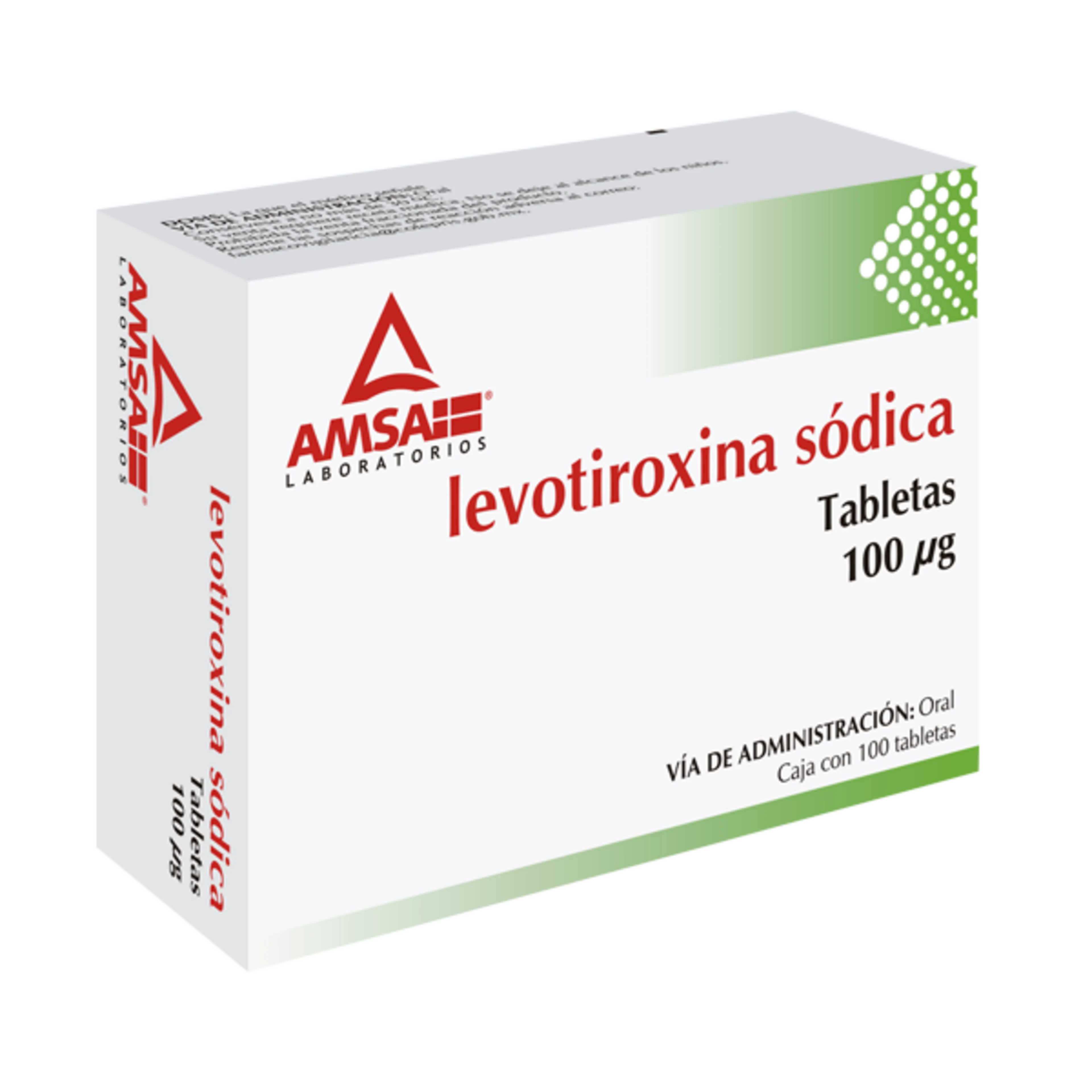Levotiroxina Sódica 100 Ug Con 100 Tabletas (Amsa)