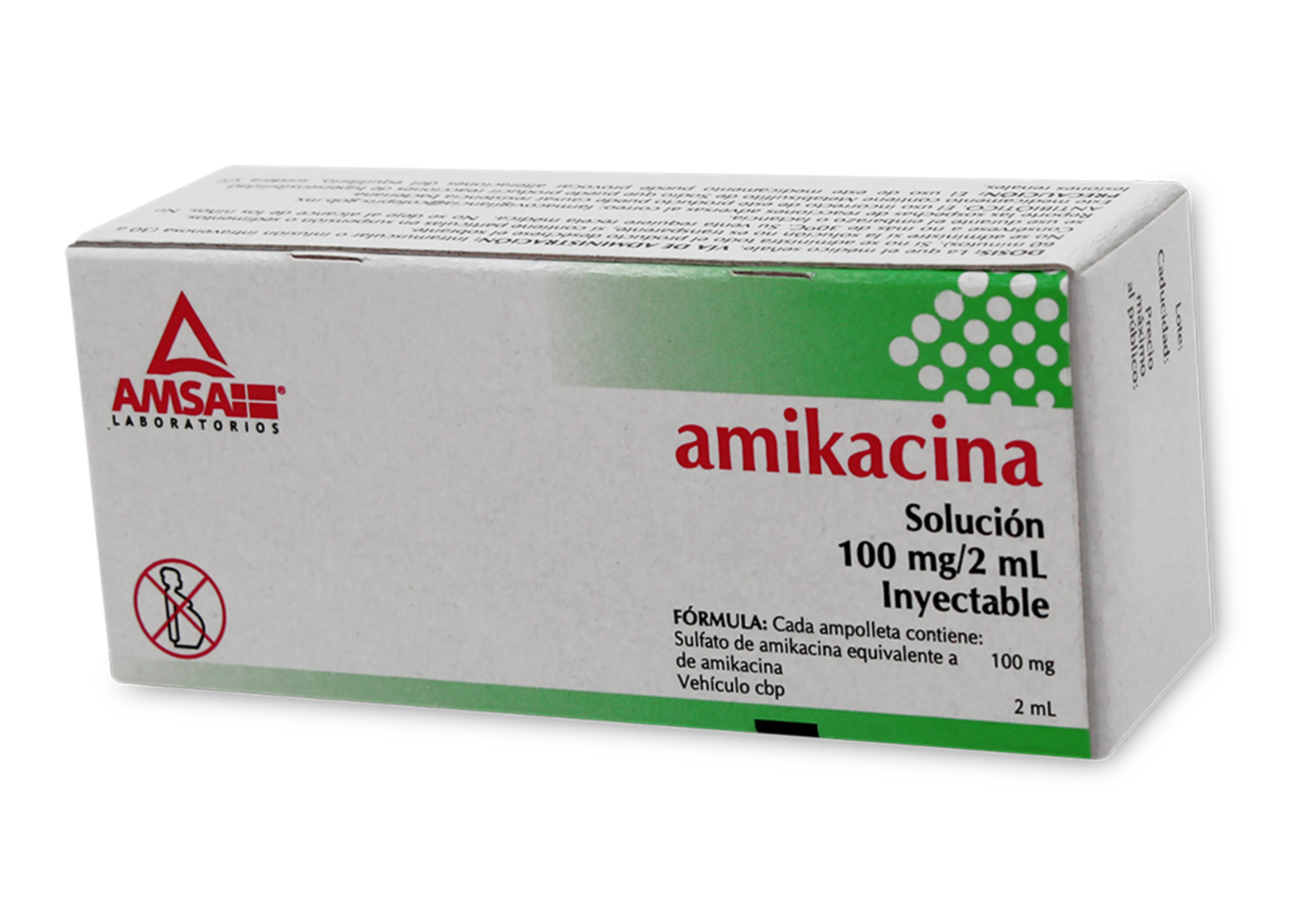 Amikacina 100 Mg Con 2 Solución Inyectable