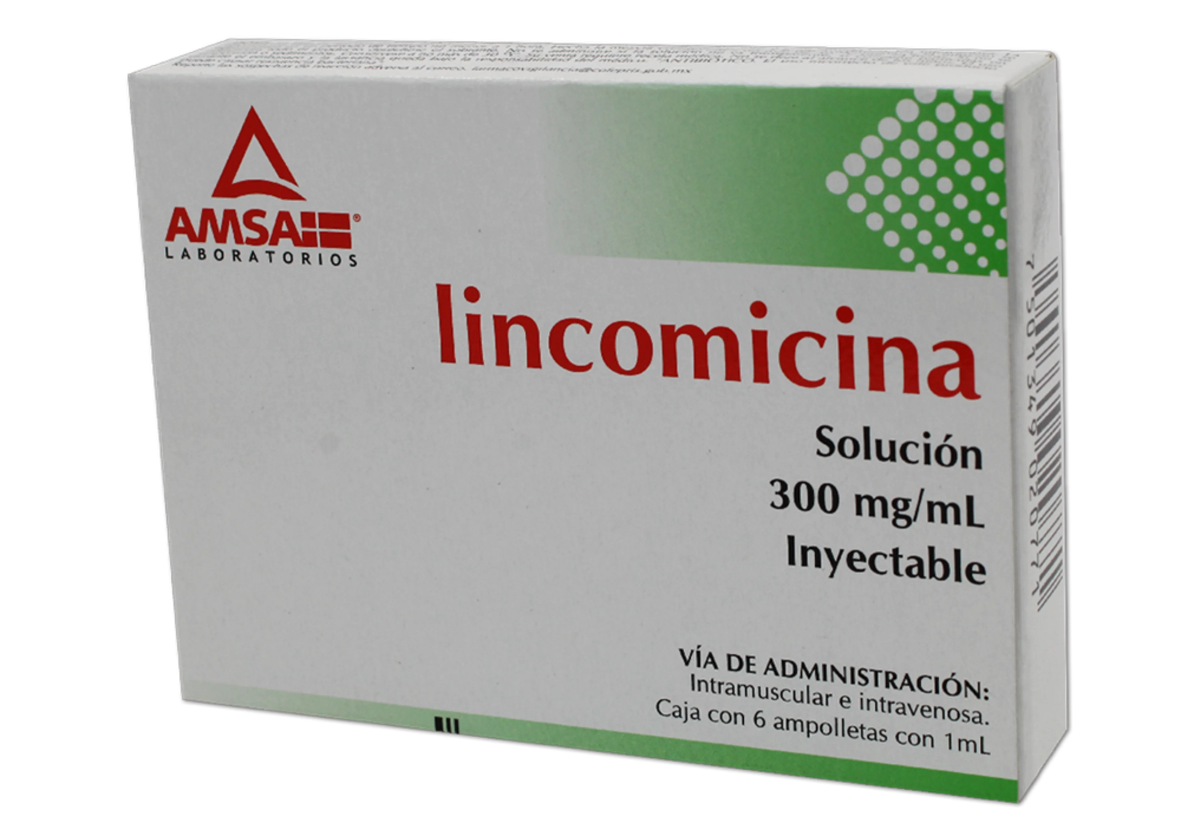 Lincomicina 300 Mg Solución Inyectable Con 6 Ampolletas