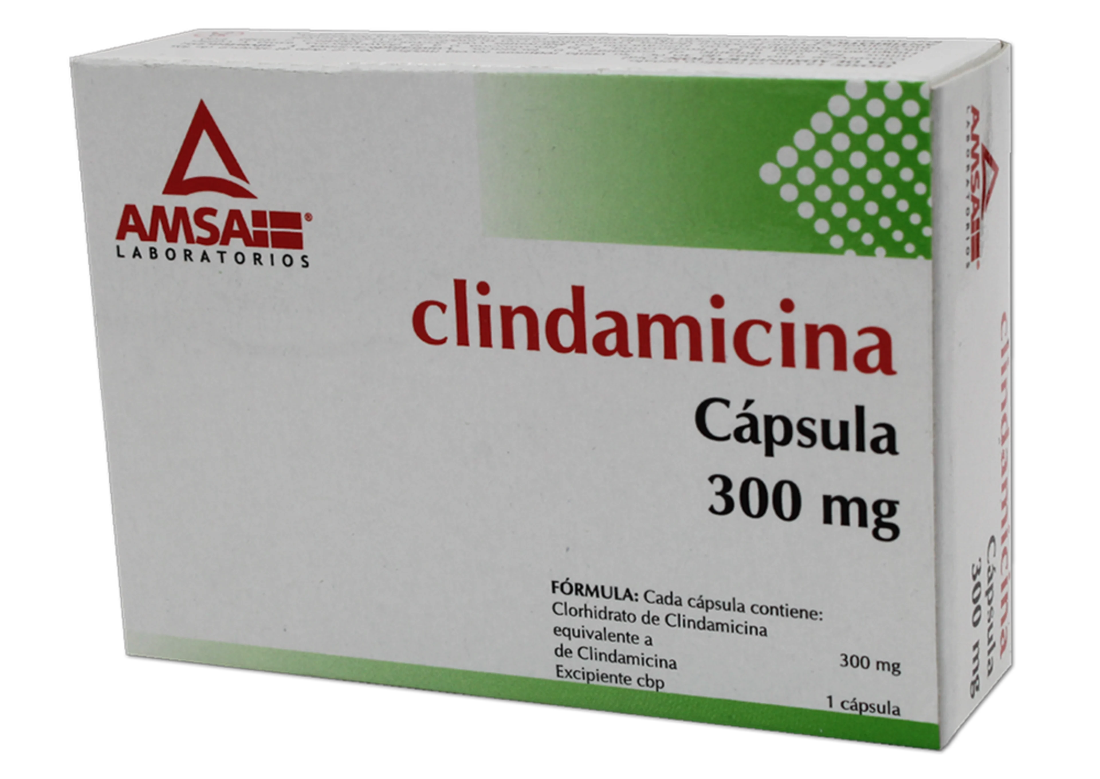Clindamicina 300 Mg Con 16 Cápsulas (Amsa)
