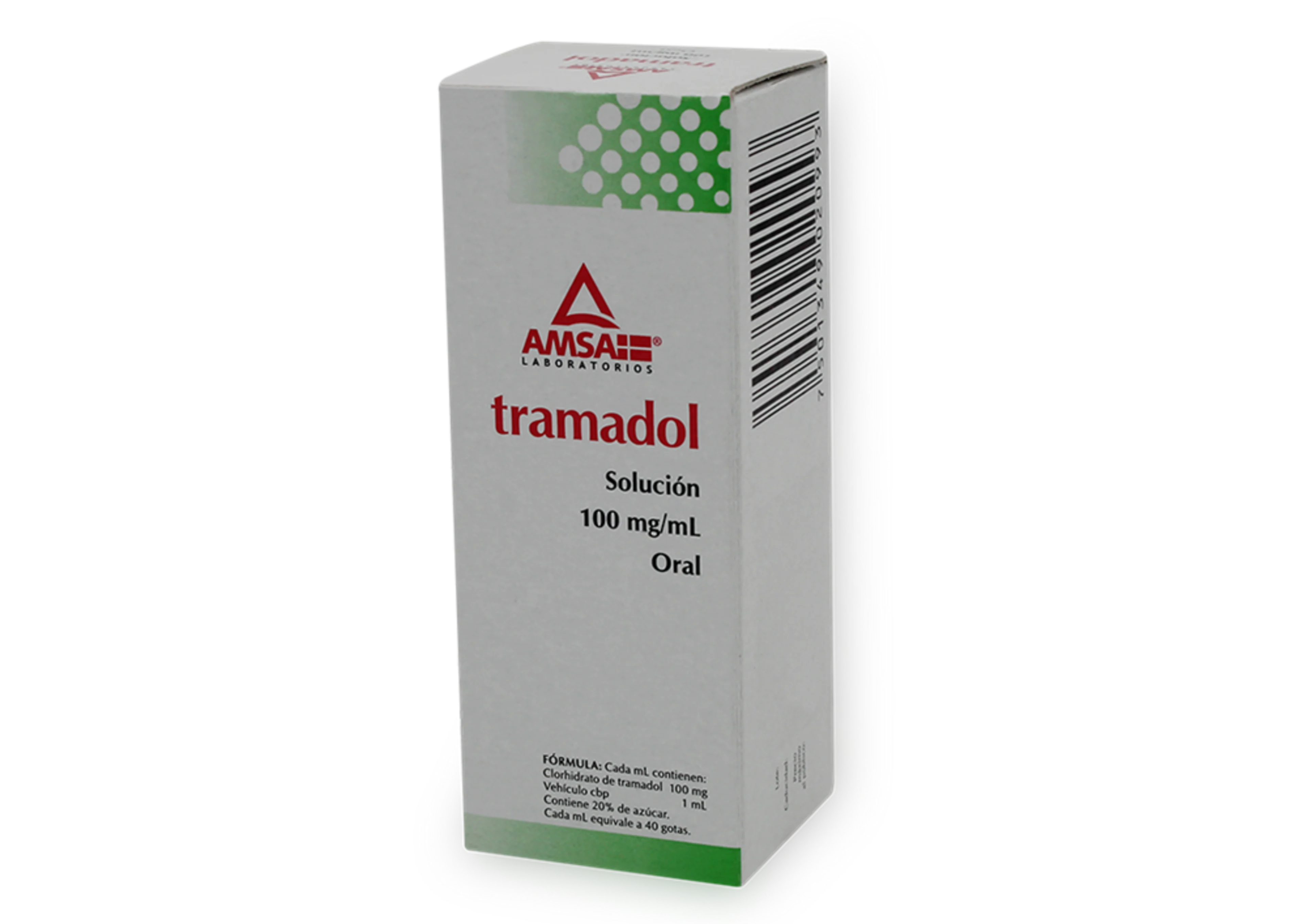 Tramadol 100 Mg Solución Oral Frasco Gotero 10 Ml