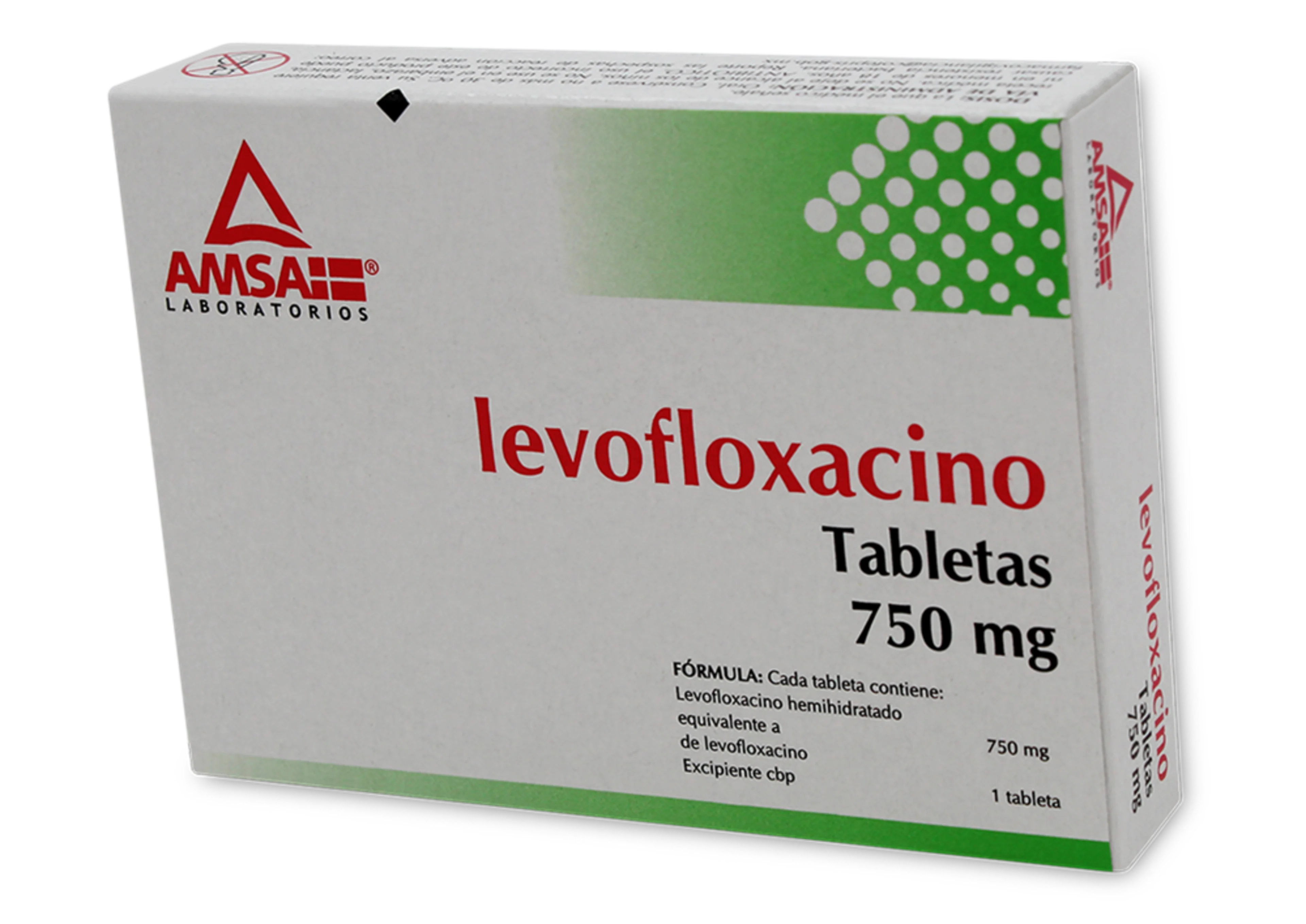 Levofloxacino 750 Mg Con 7 Tabletas (Amsa)