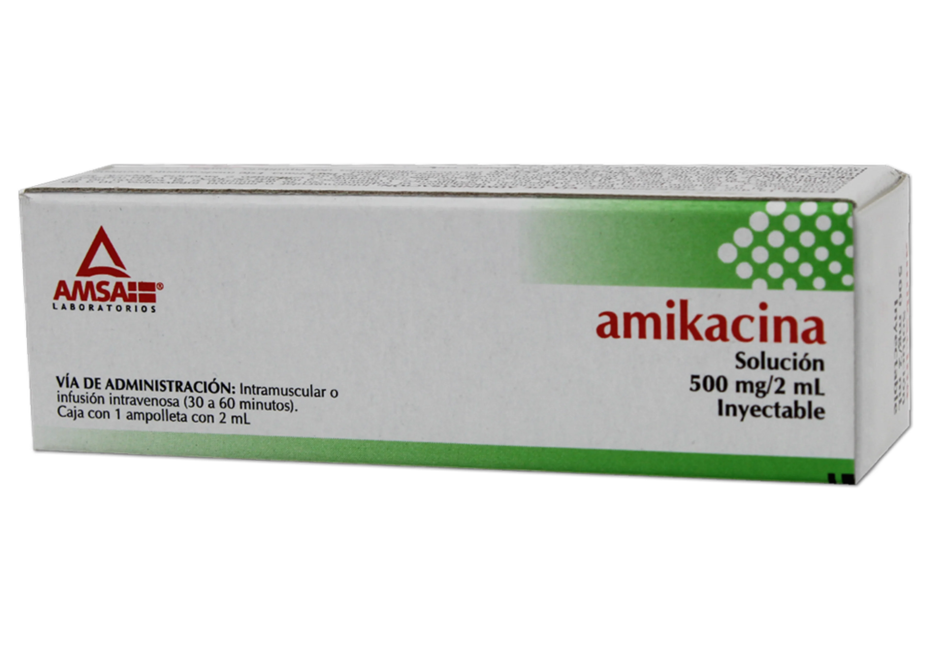 Amikacina 500 Mg Solución Inyectable 1 Ampolleta 2Ml