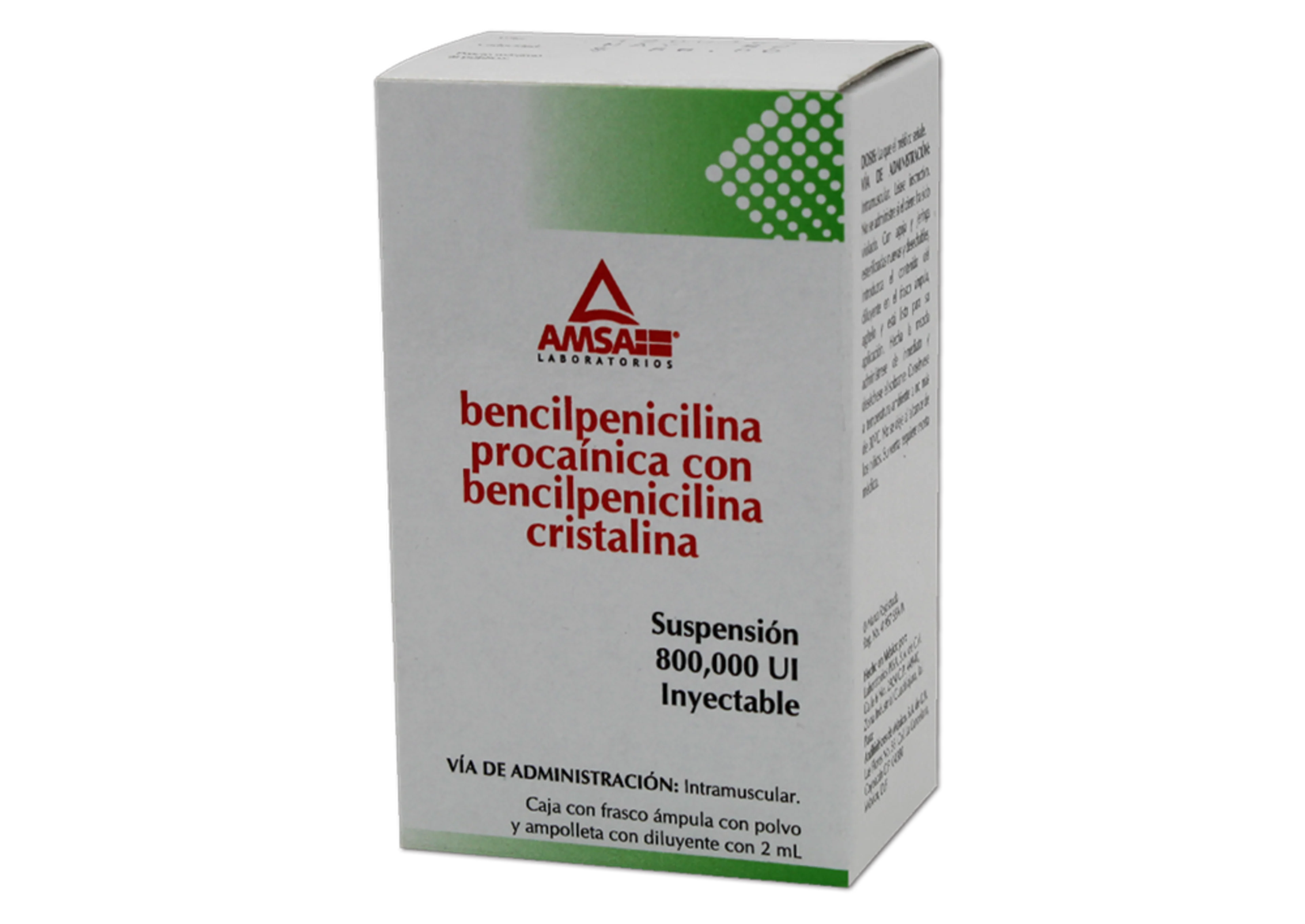Bencilpenicilina Procaínica Penicilina G 800000 Ui Suspensión Inyectable Ampolleta 2 Ml