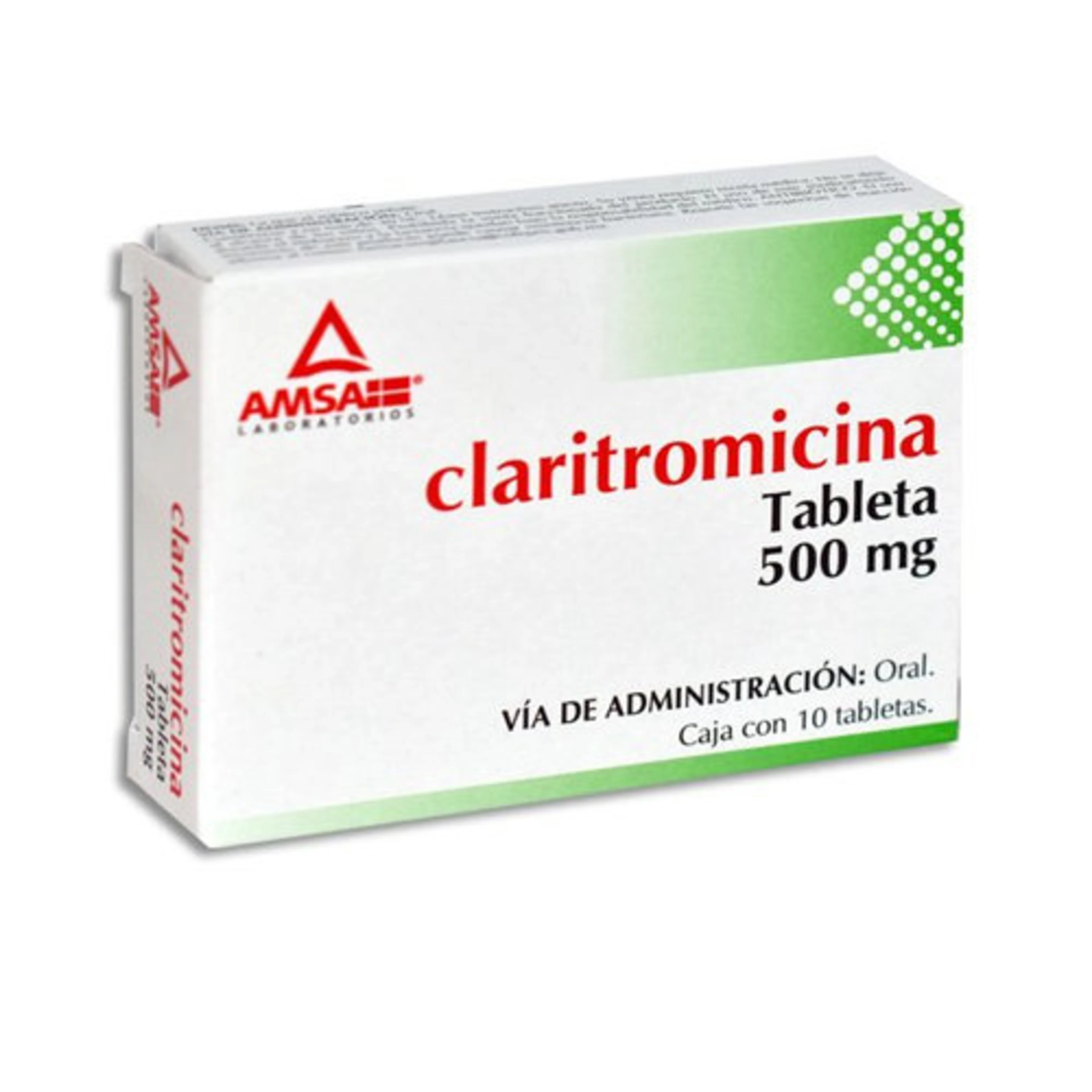 Claritromicina 500 Mg Con 10 Tabletas