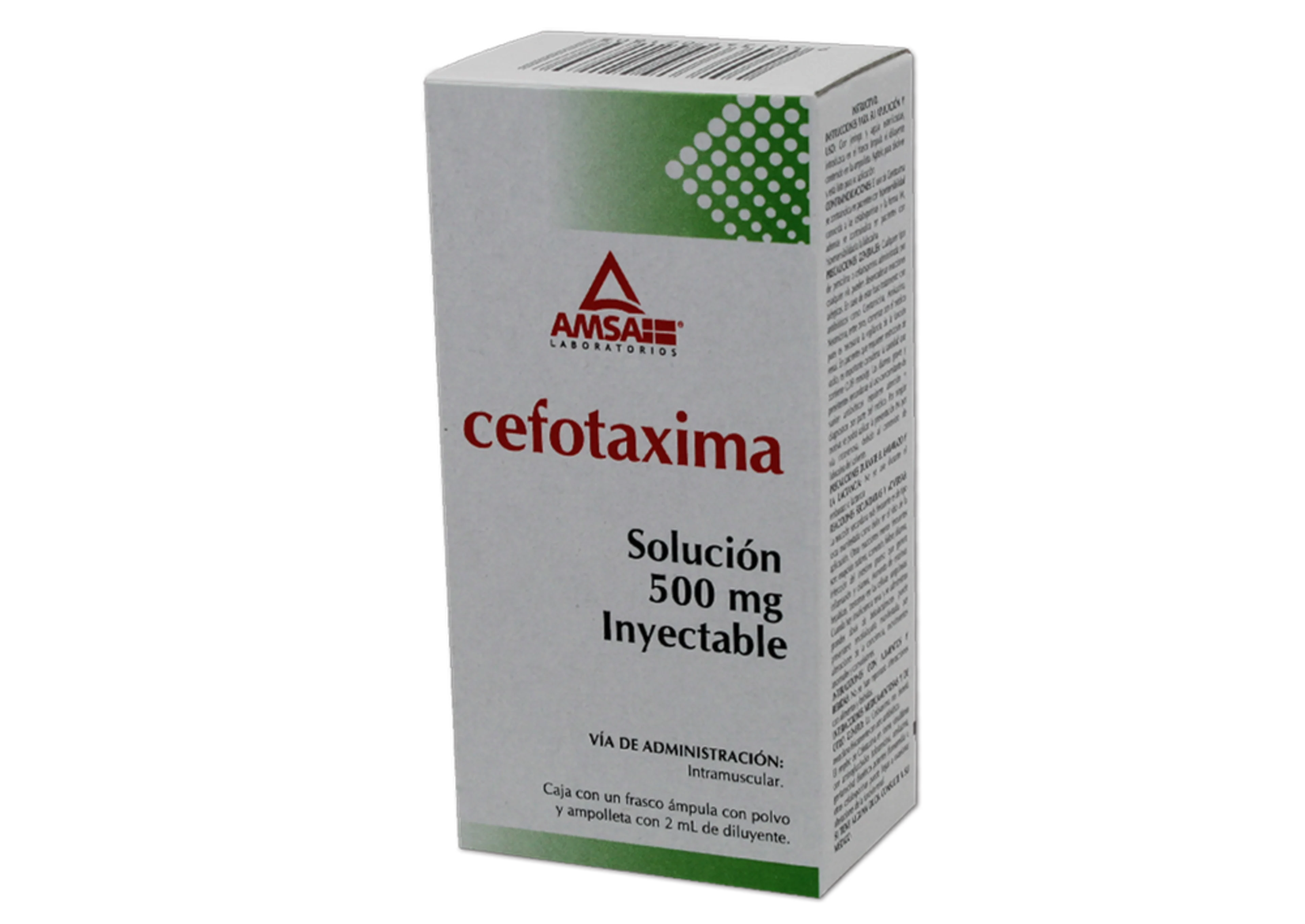 Cefotaxima Im 500 Mg Solución Inyectable 2 Ml