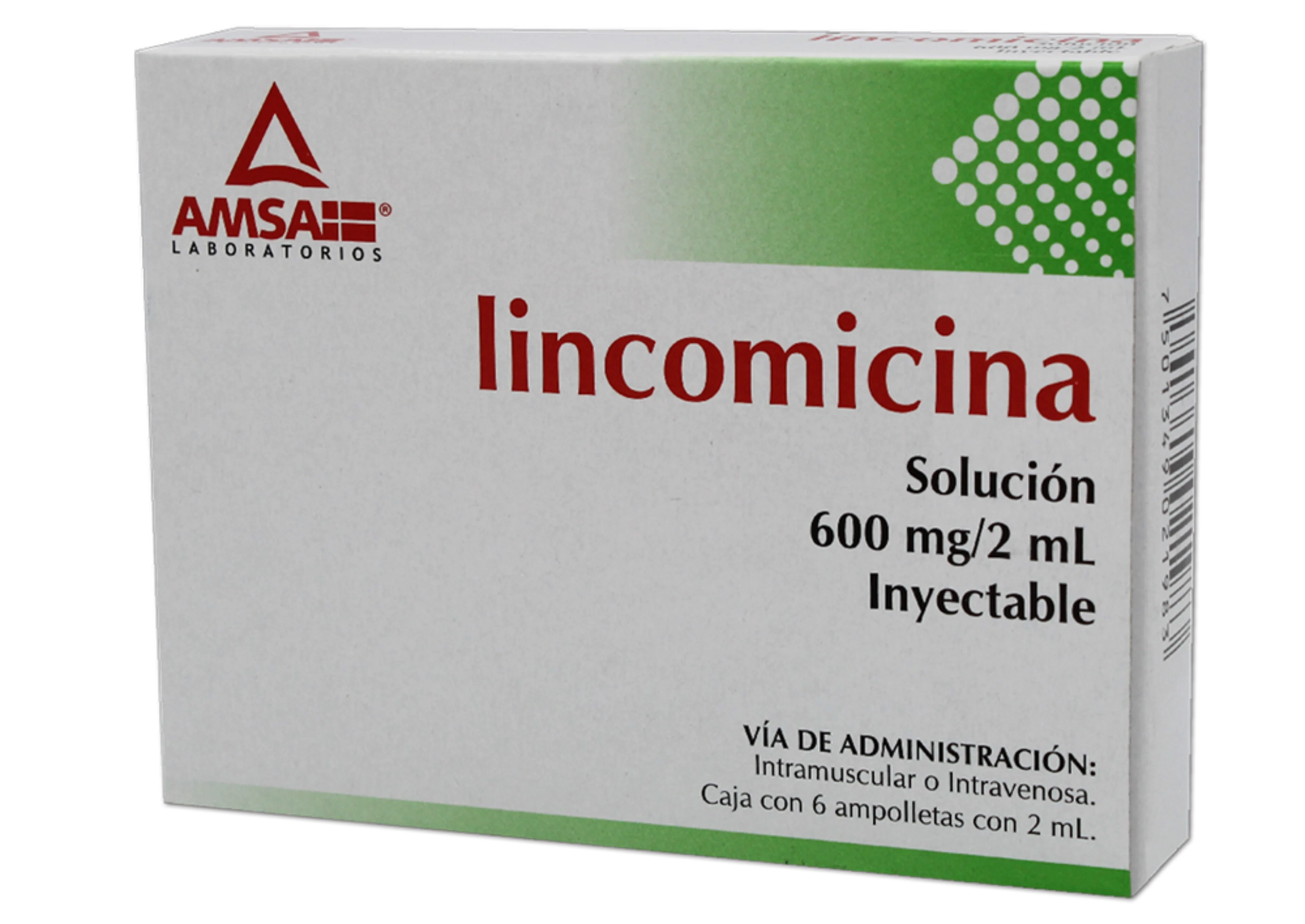 Lincomicina 600 Mg Con 6 Ampolletas