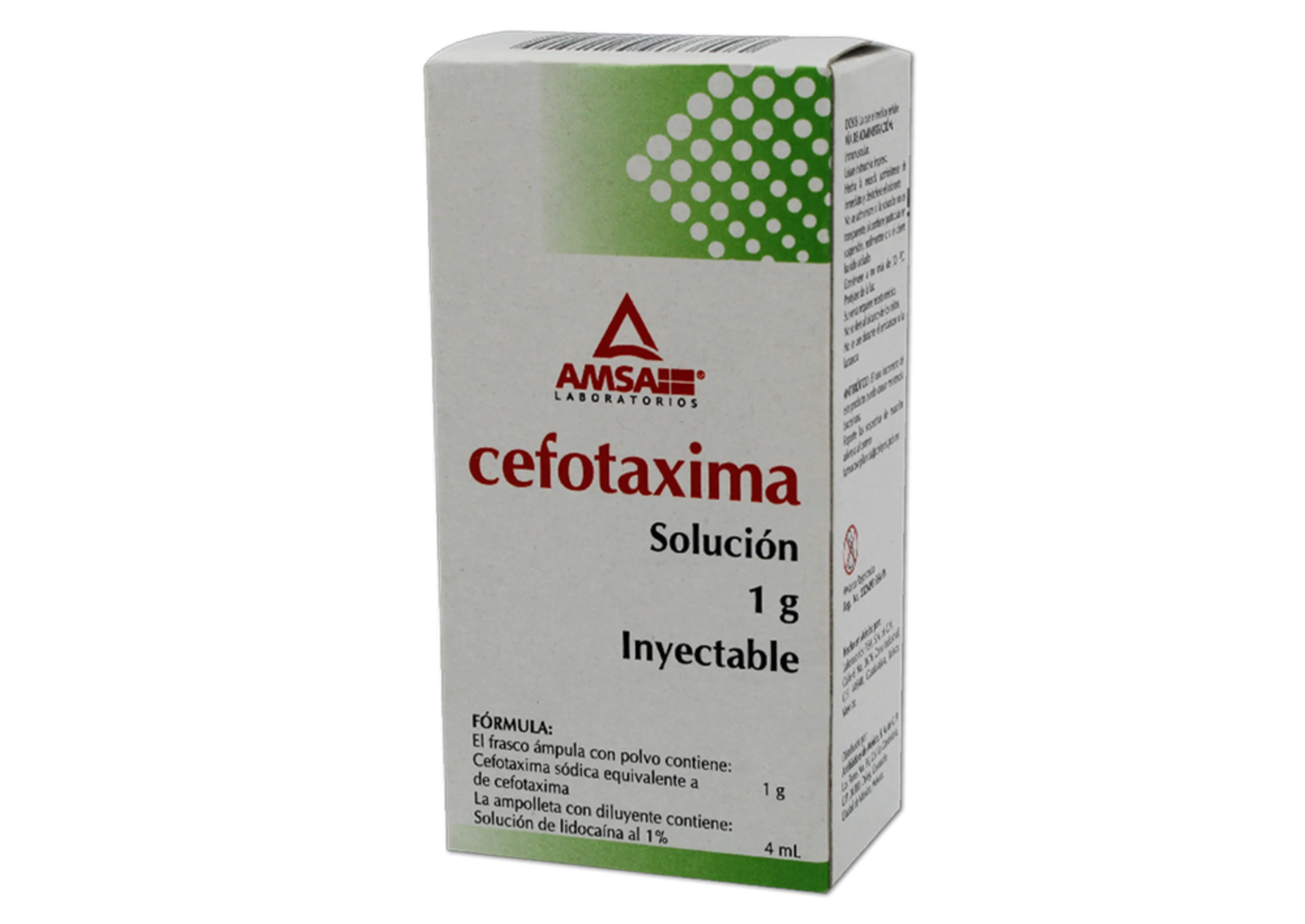 Cefotaxima Im 1 G De Solución Inyectable 4 Ml
