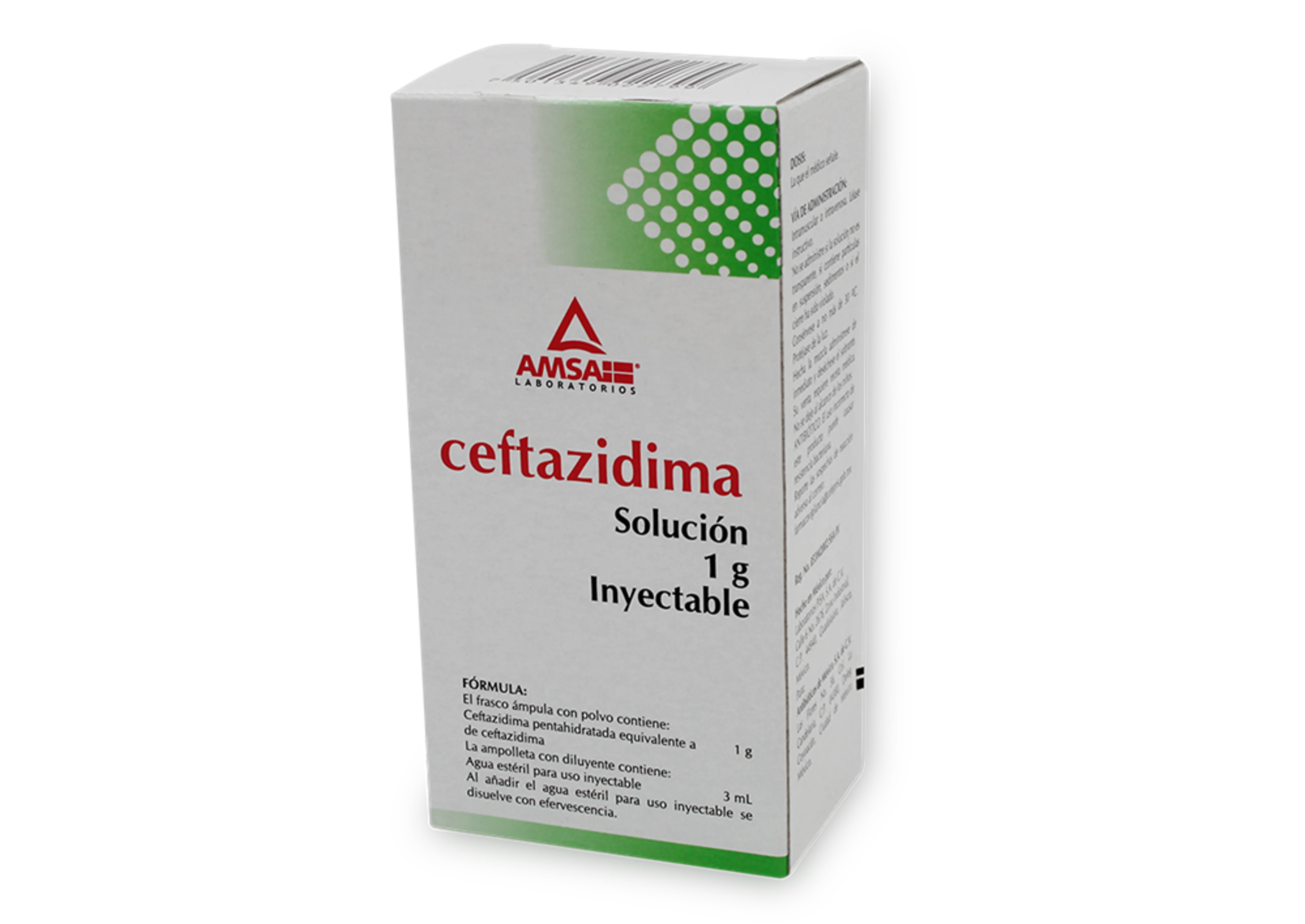 Ceftazidima 1 G Solución Inyectable Ampolleta 3 Ml