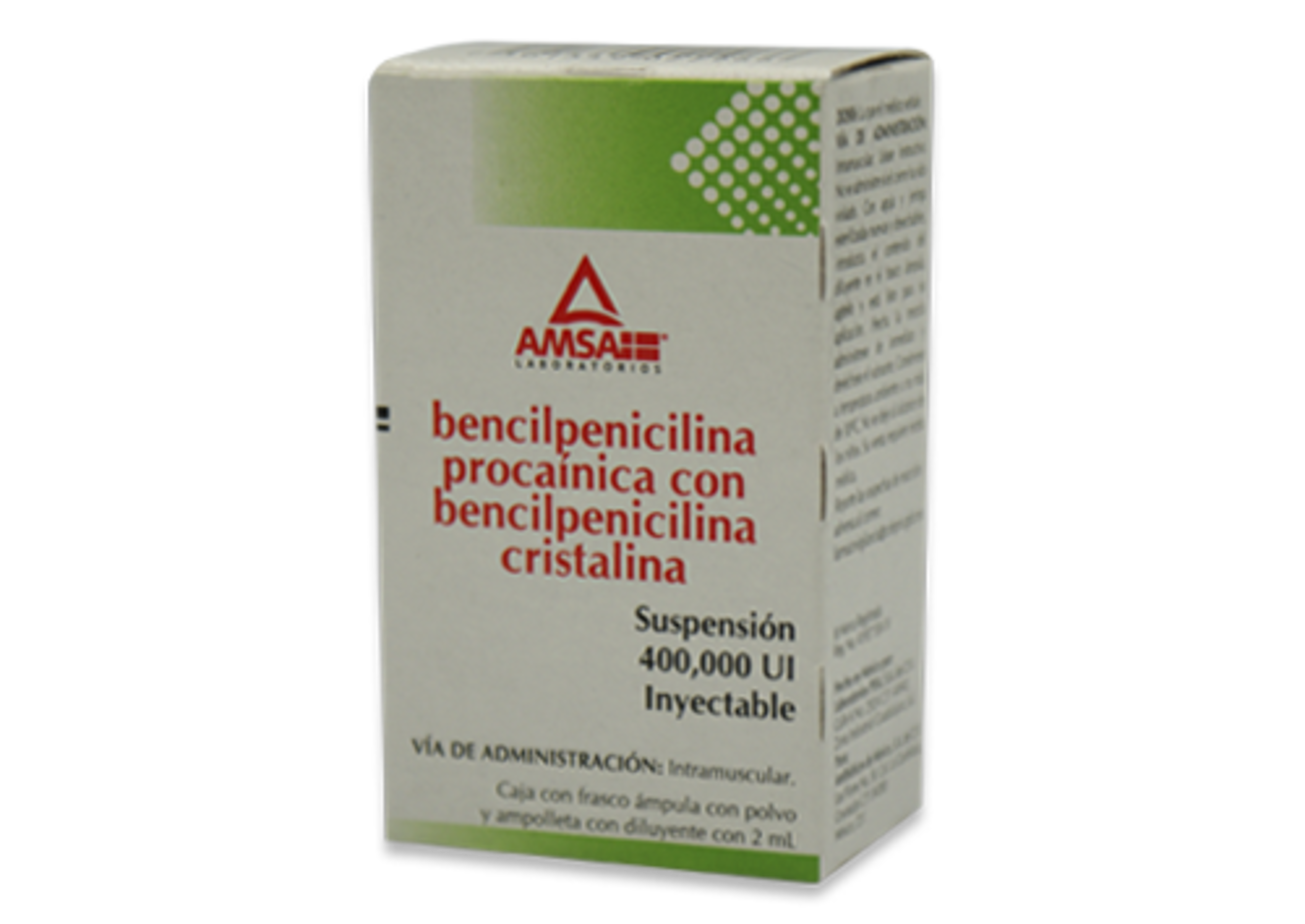 Bencilpenicilina Procaina Bencilpenicilina Cristalina Penicilina G 400000 Ui Con 1 Solución Inyectable 2 Ml