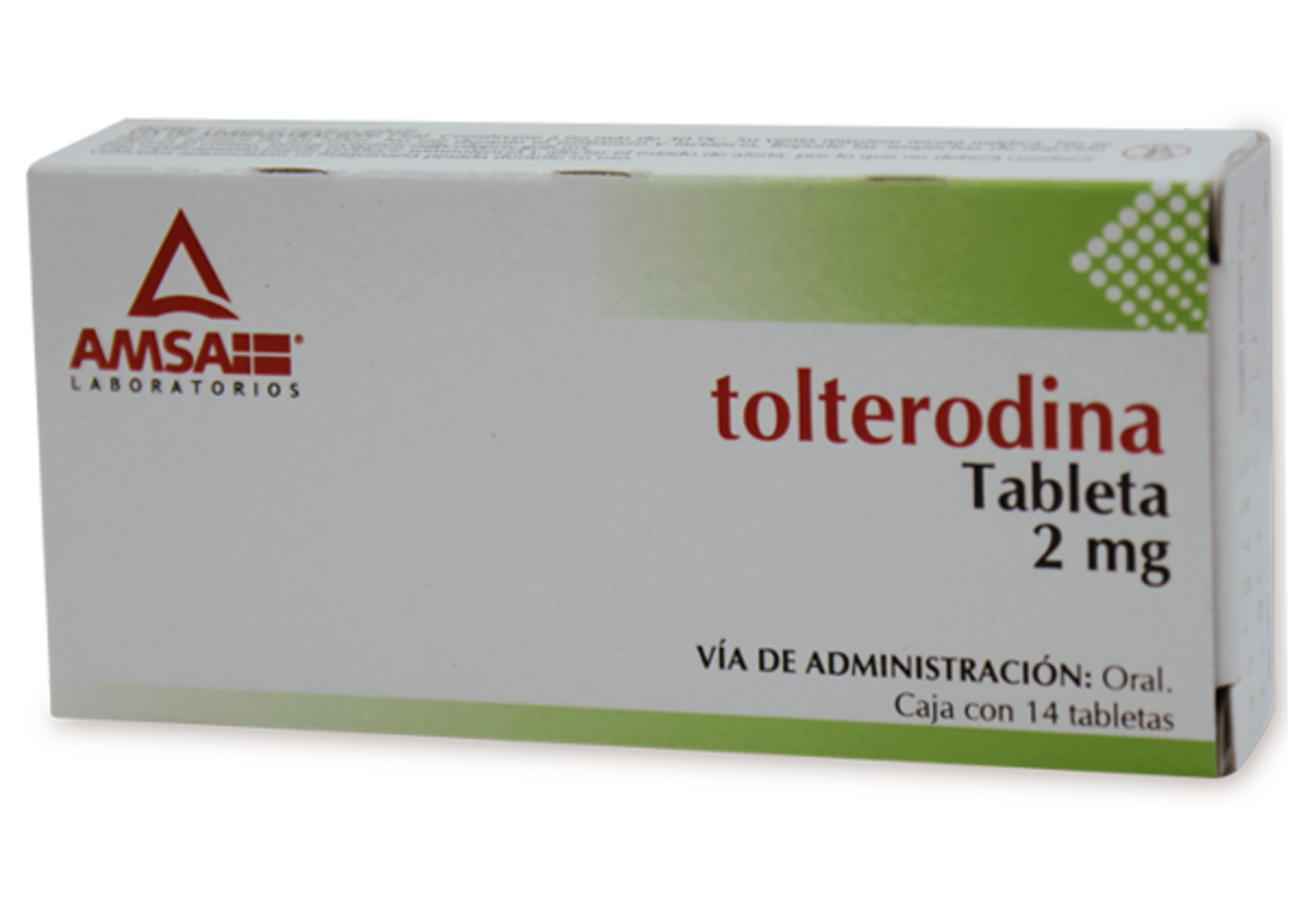 Tolterodina 2 Mg Con 14 Tabletas (Amsa)