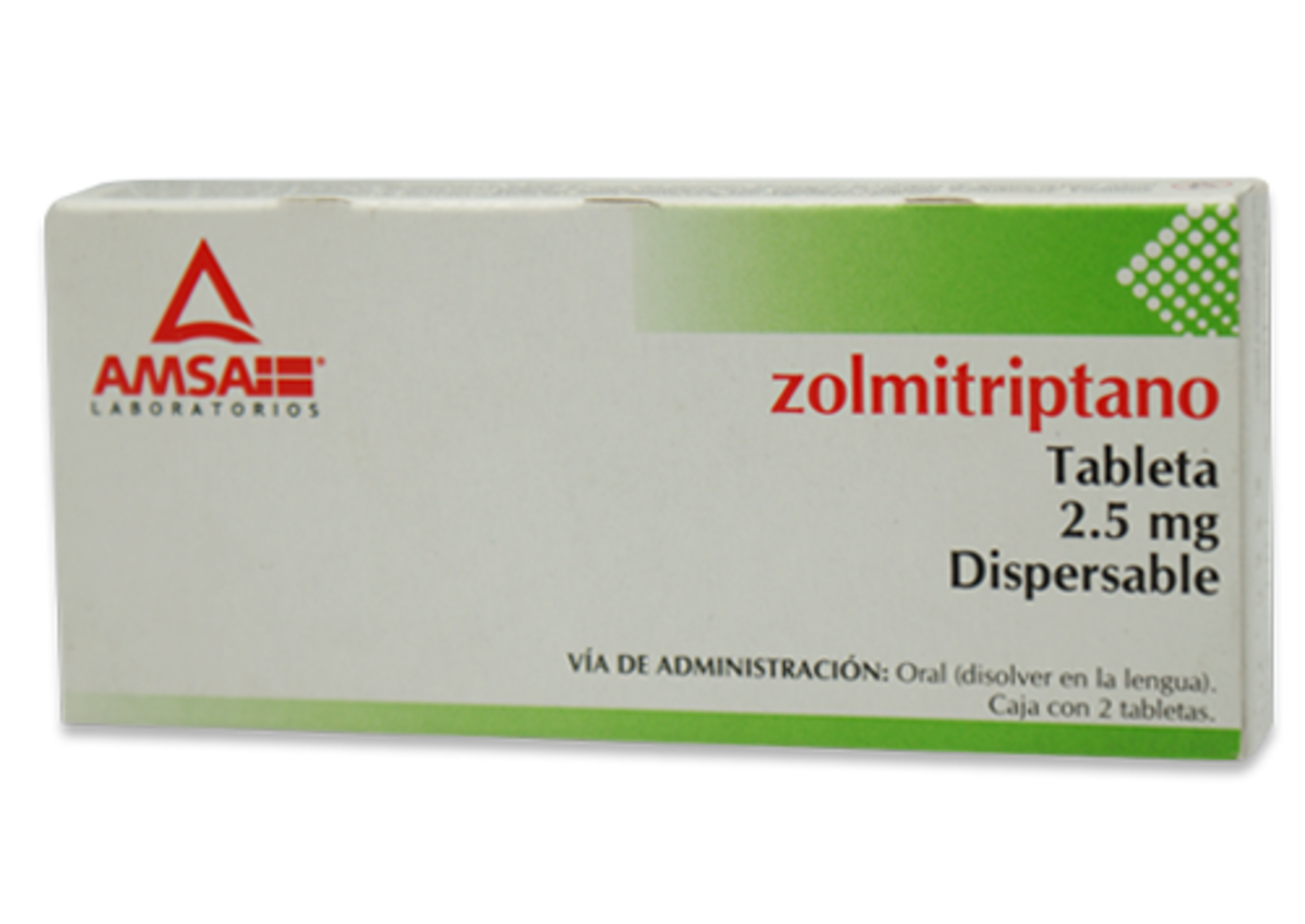 Zolmitriptano 2.5 Mg Con 2 Tabletas Sublinguales