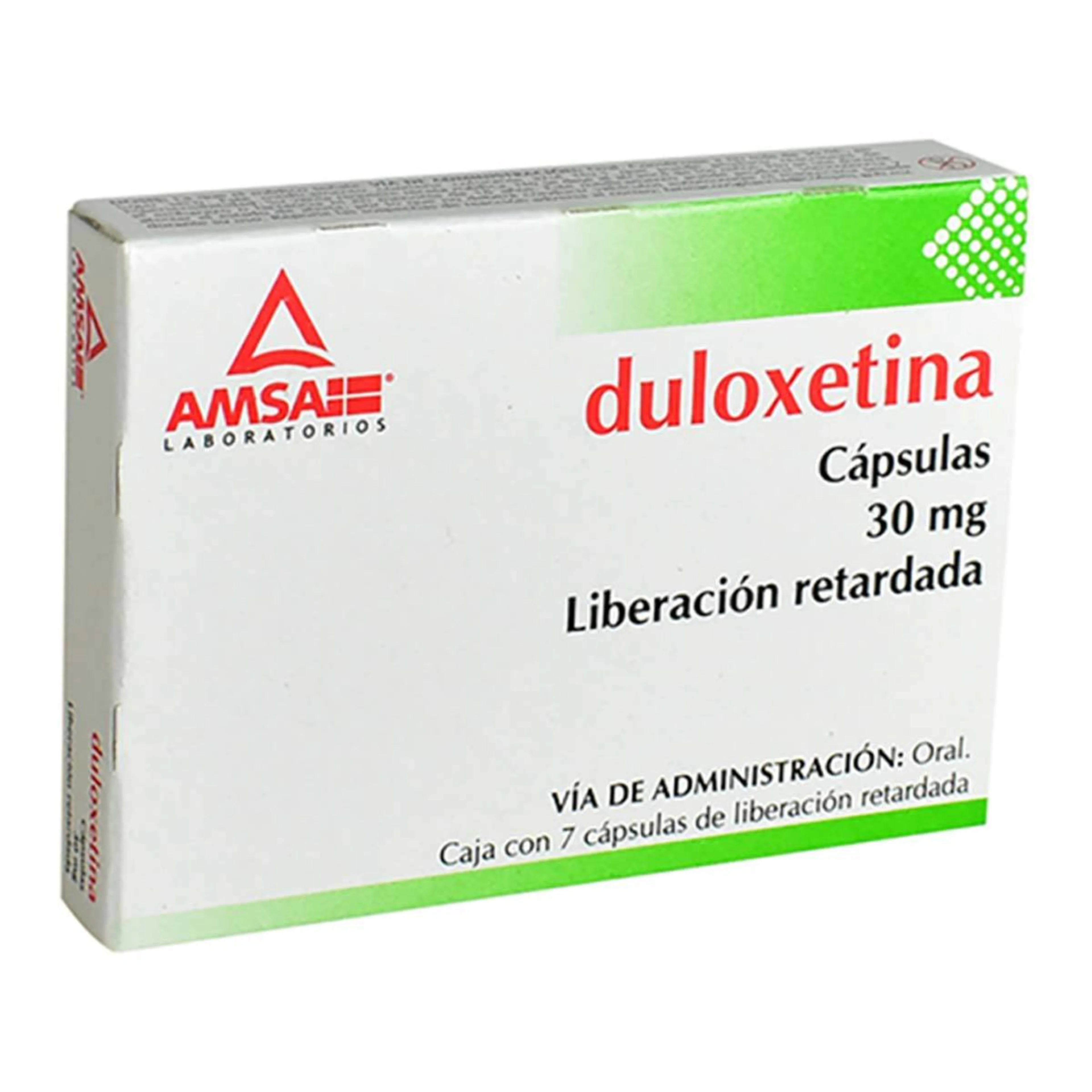 Duloxetina 30 Mg Liberación Retardada Con 7 Cápsulas (Amsa)