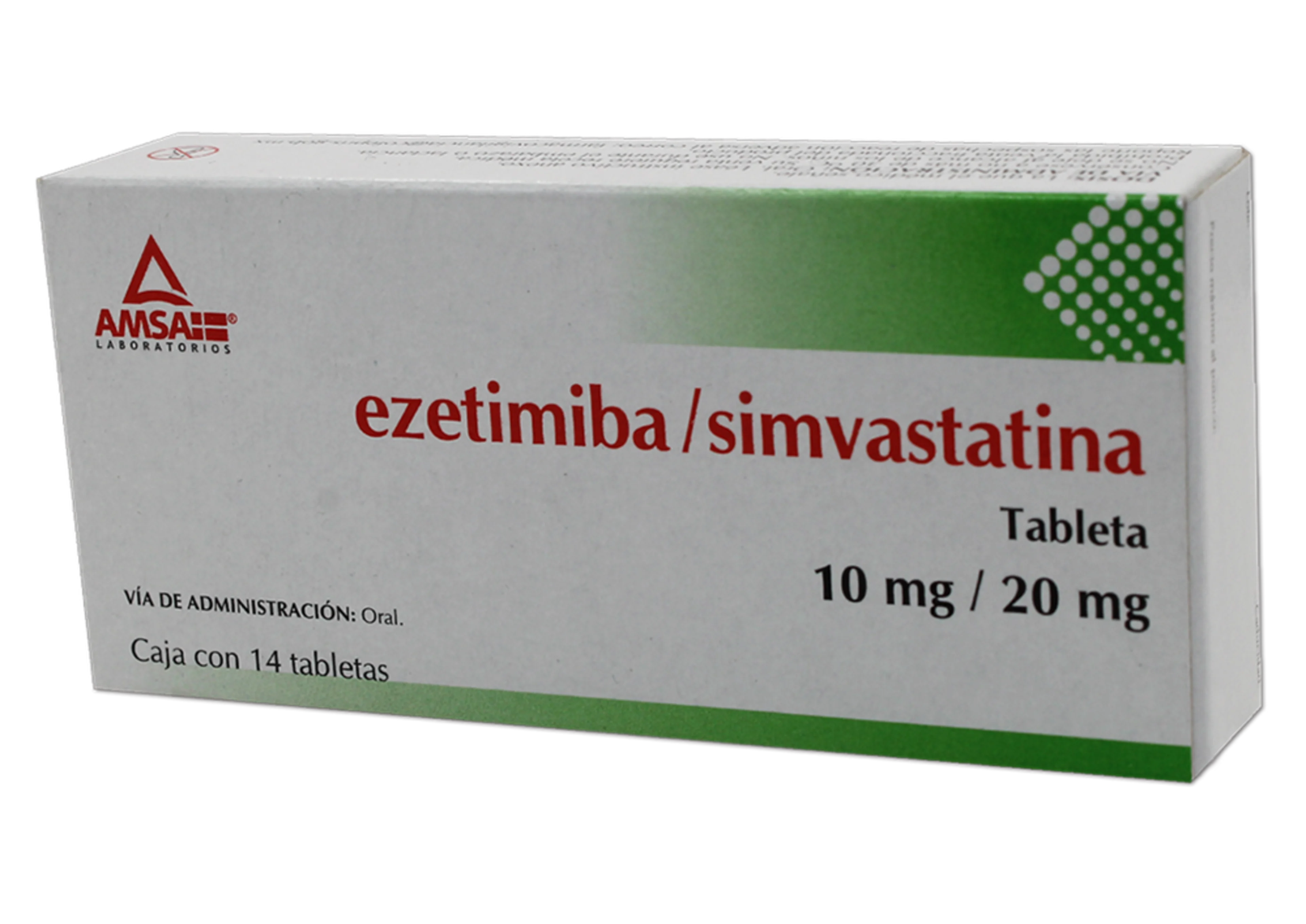 Ezetimiba 10/20 Mg Con 14 Tabletas