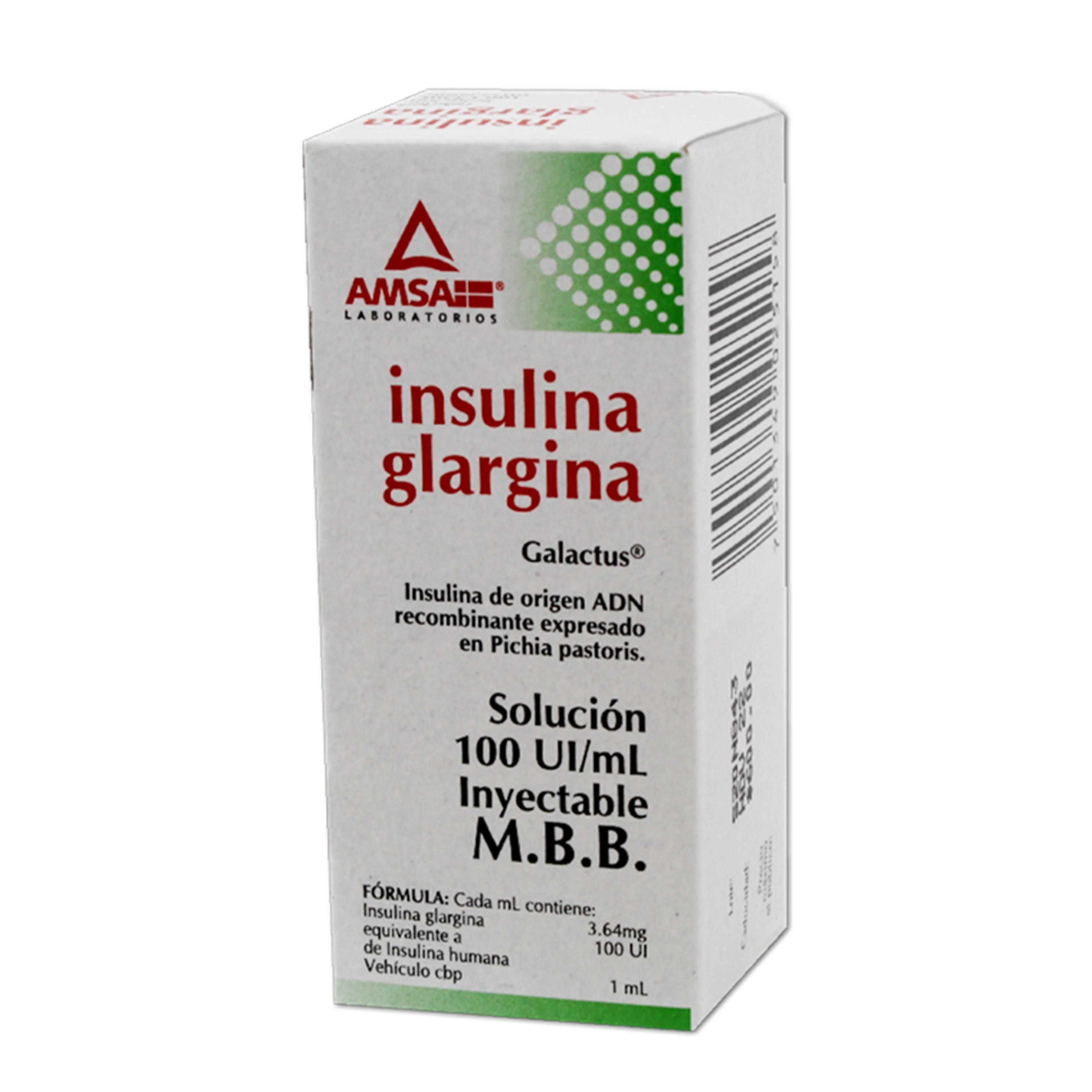 Insulina Glargina 100 Ui Con Frasco Con Ámpula 10 Ml