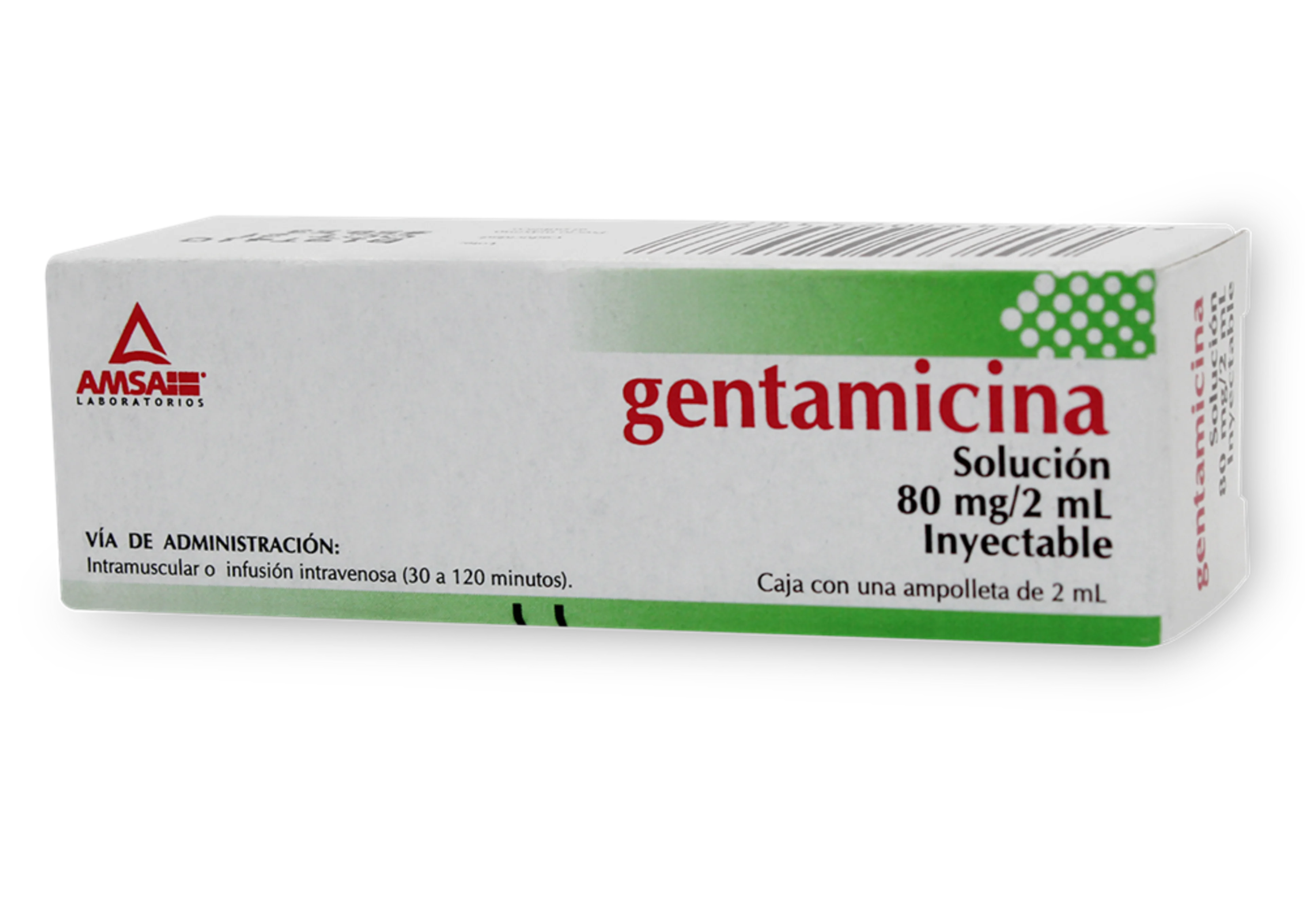 Gentamicina 80 Mg Con 1 Ampolleta De 2 Ml