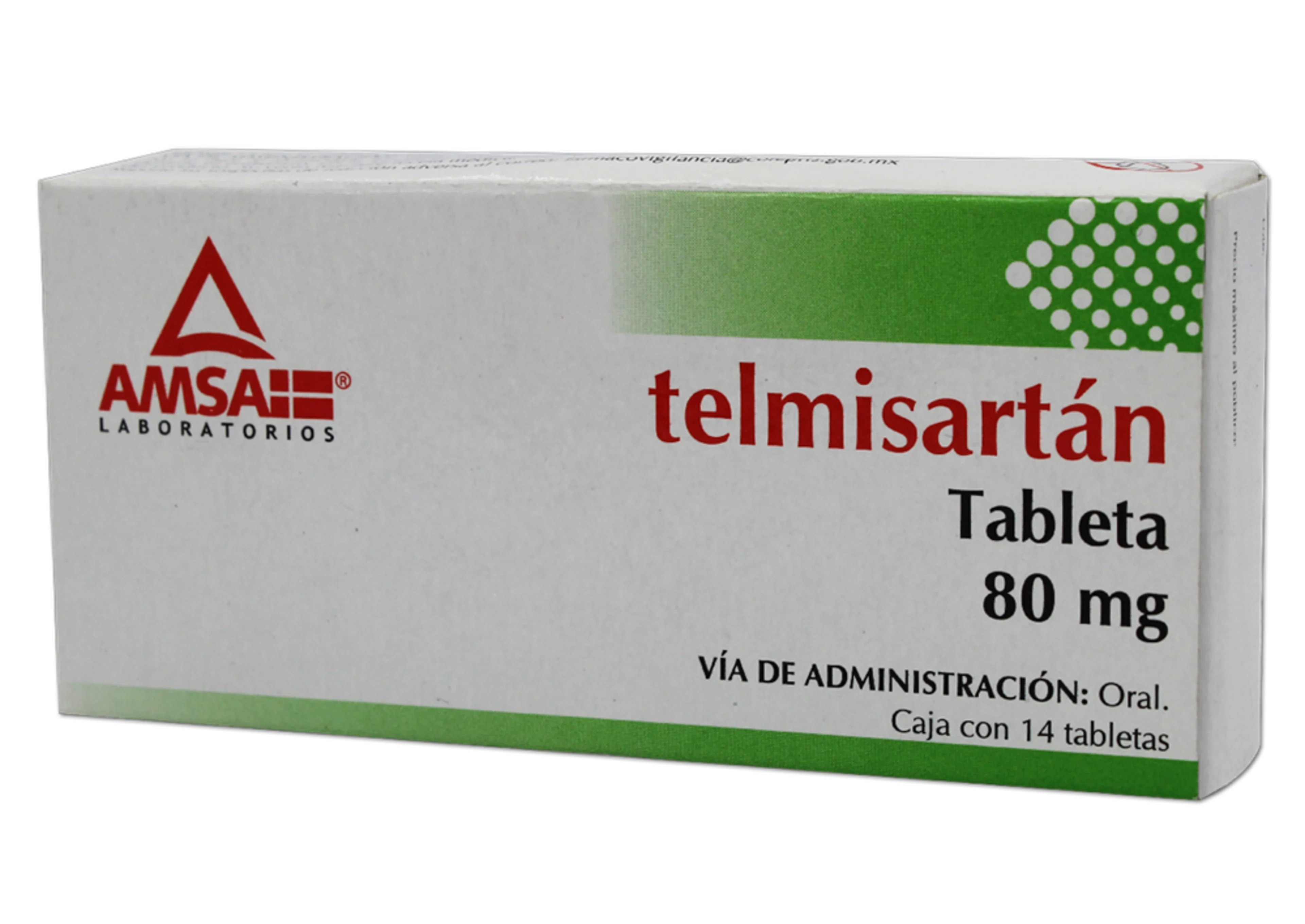 Telmisartán 80 Mg Con 14 Tabletas