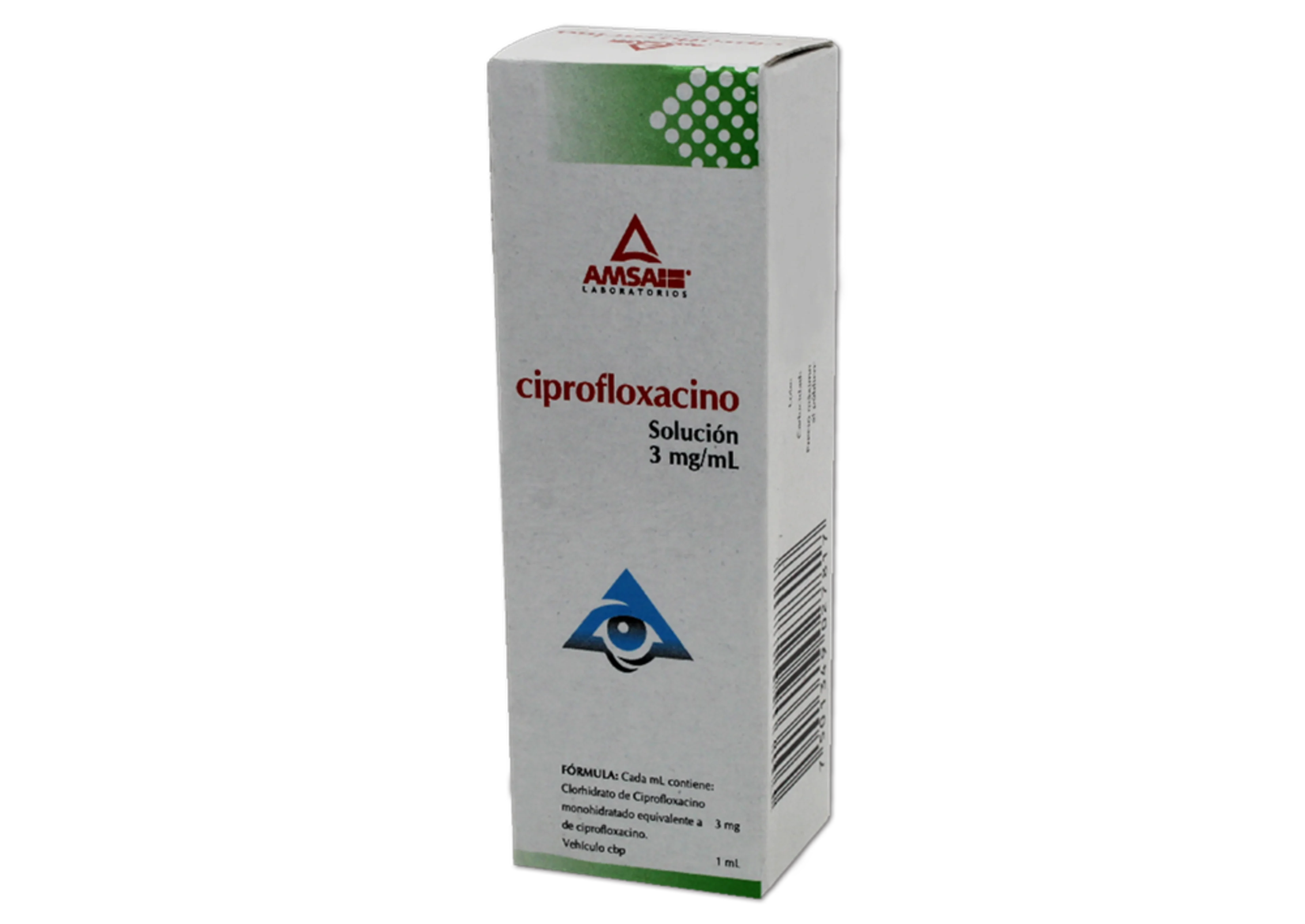 Ciprofloxacino 3 Mg Con 5 Ml De Solución Oftálmica