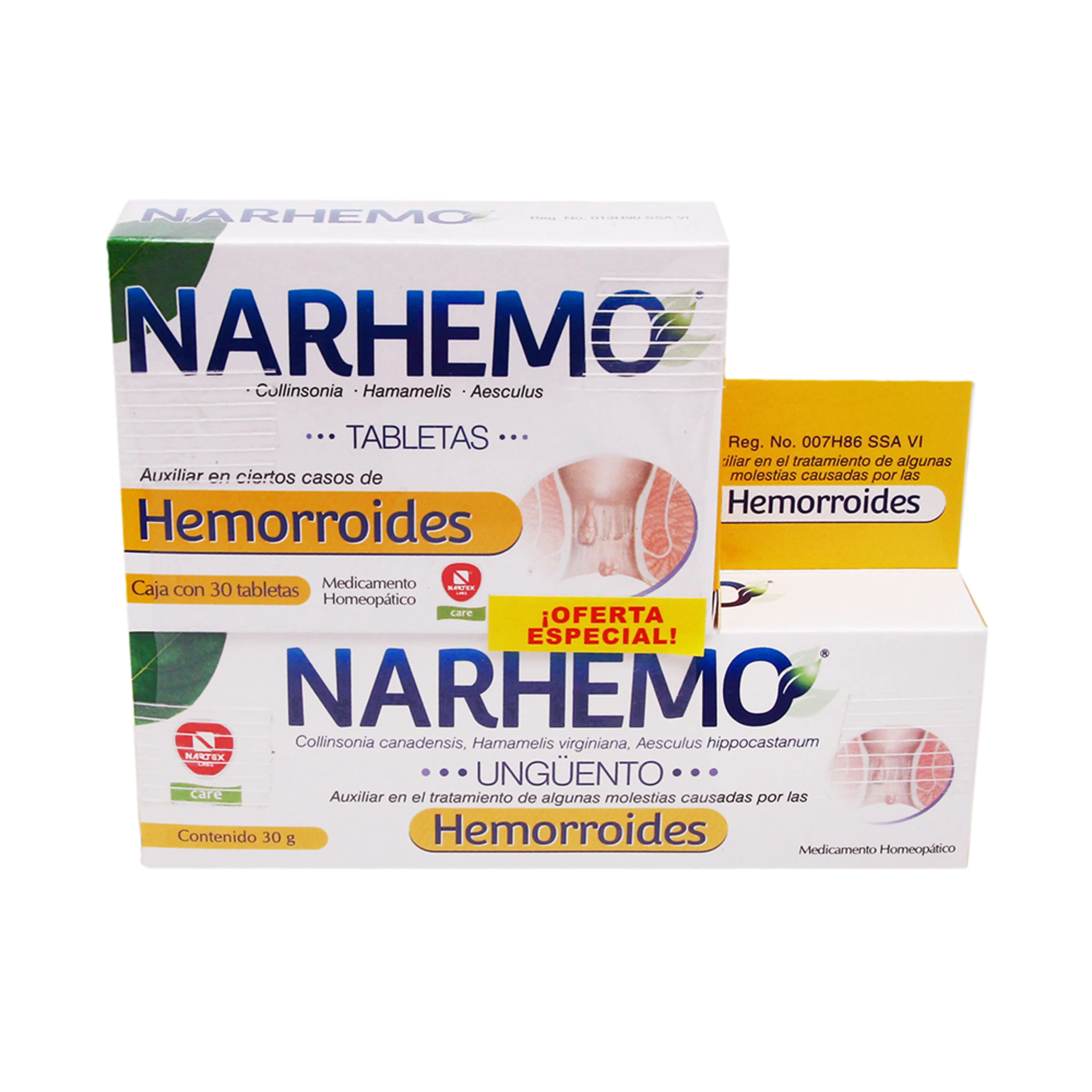 Narhemo Pack Ungüento Tubo 30 G + 30 Tabletas