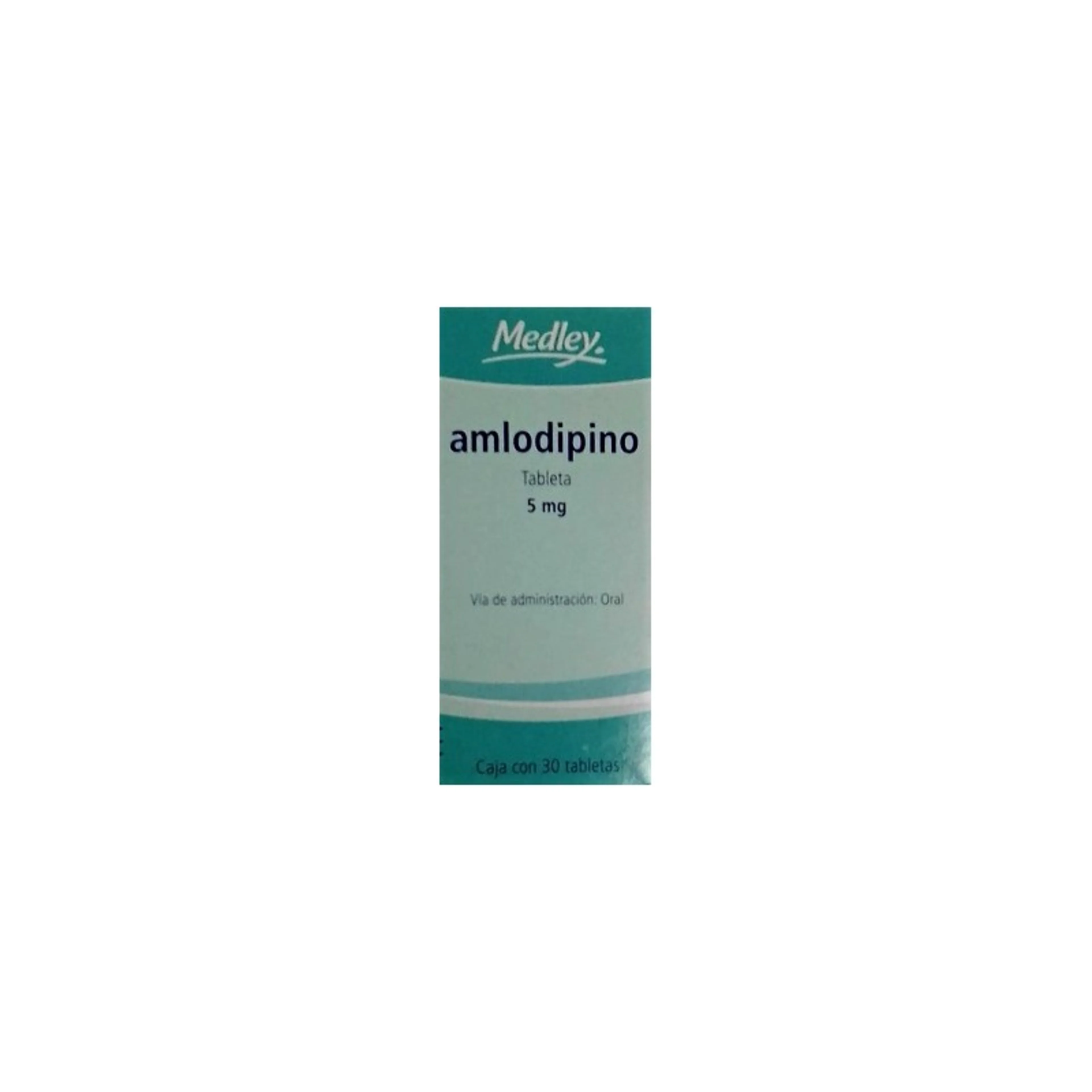 Amlodipino 5 Mg Con 30 Tabletas (Medley)