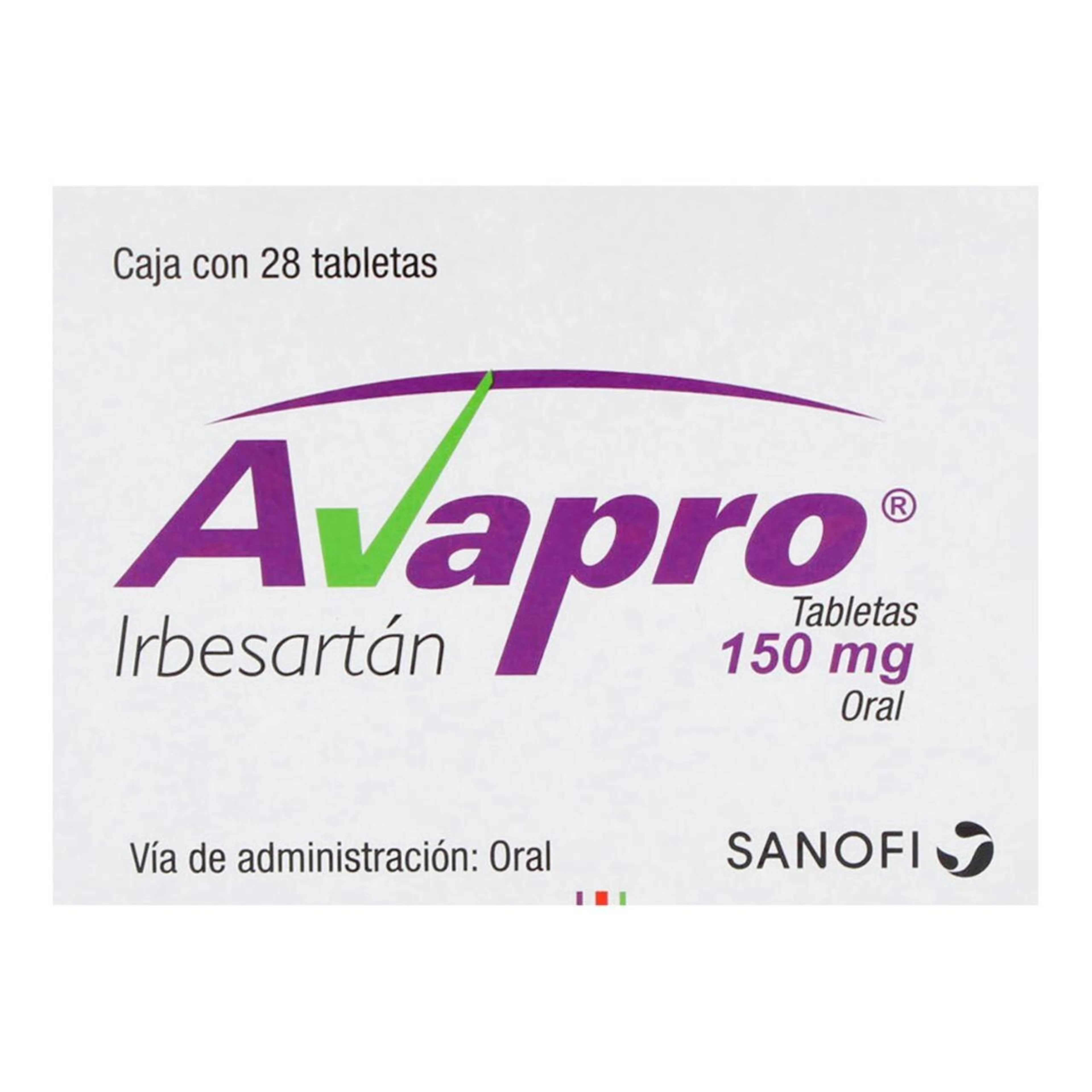 Avapro 150 Mg Con 28 Tabletas