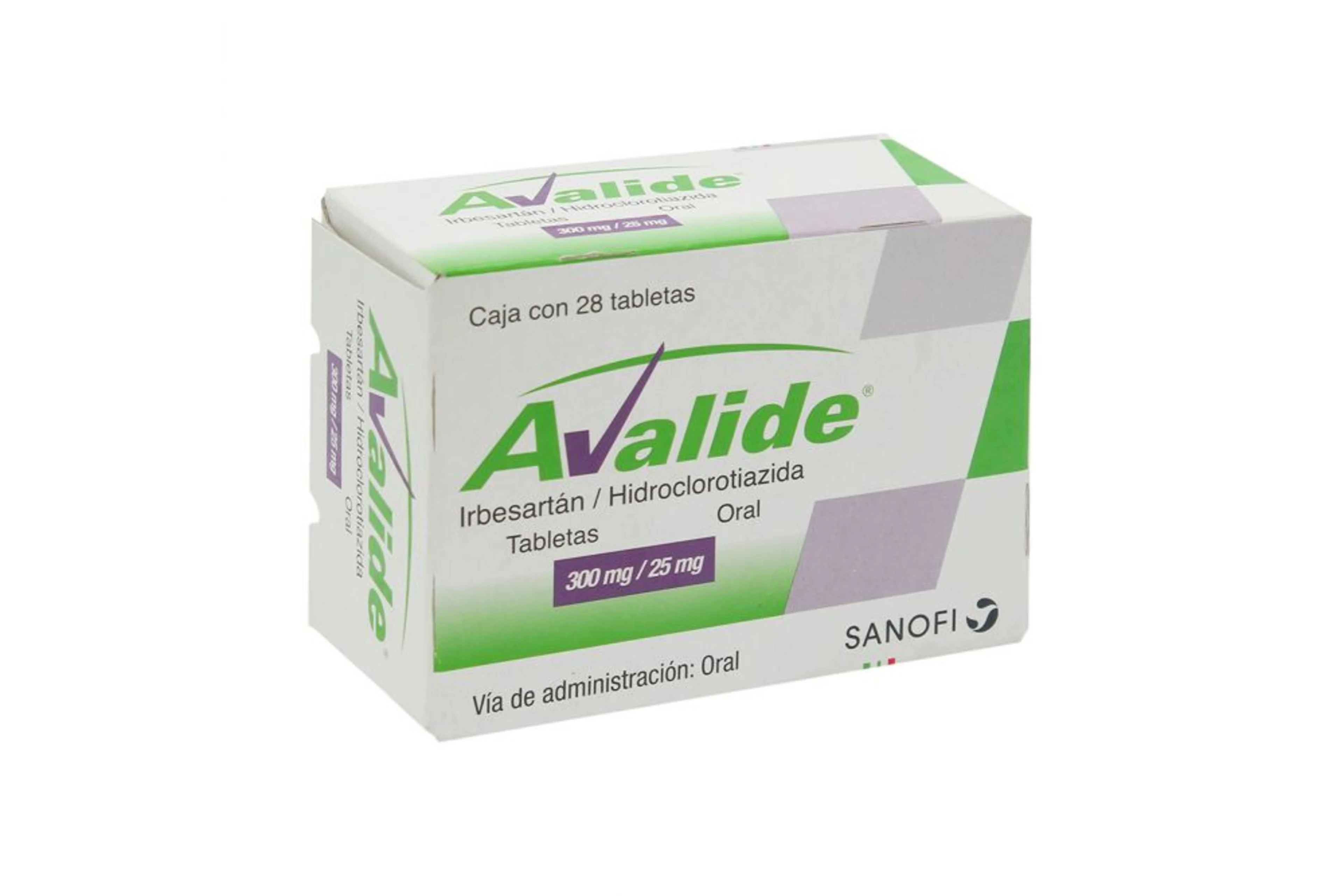 Avalide losartan 25 mg hidroclorotiazida 12.5 mg con 28 tabletas