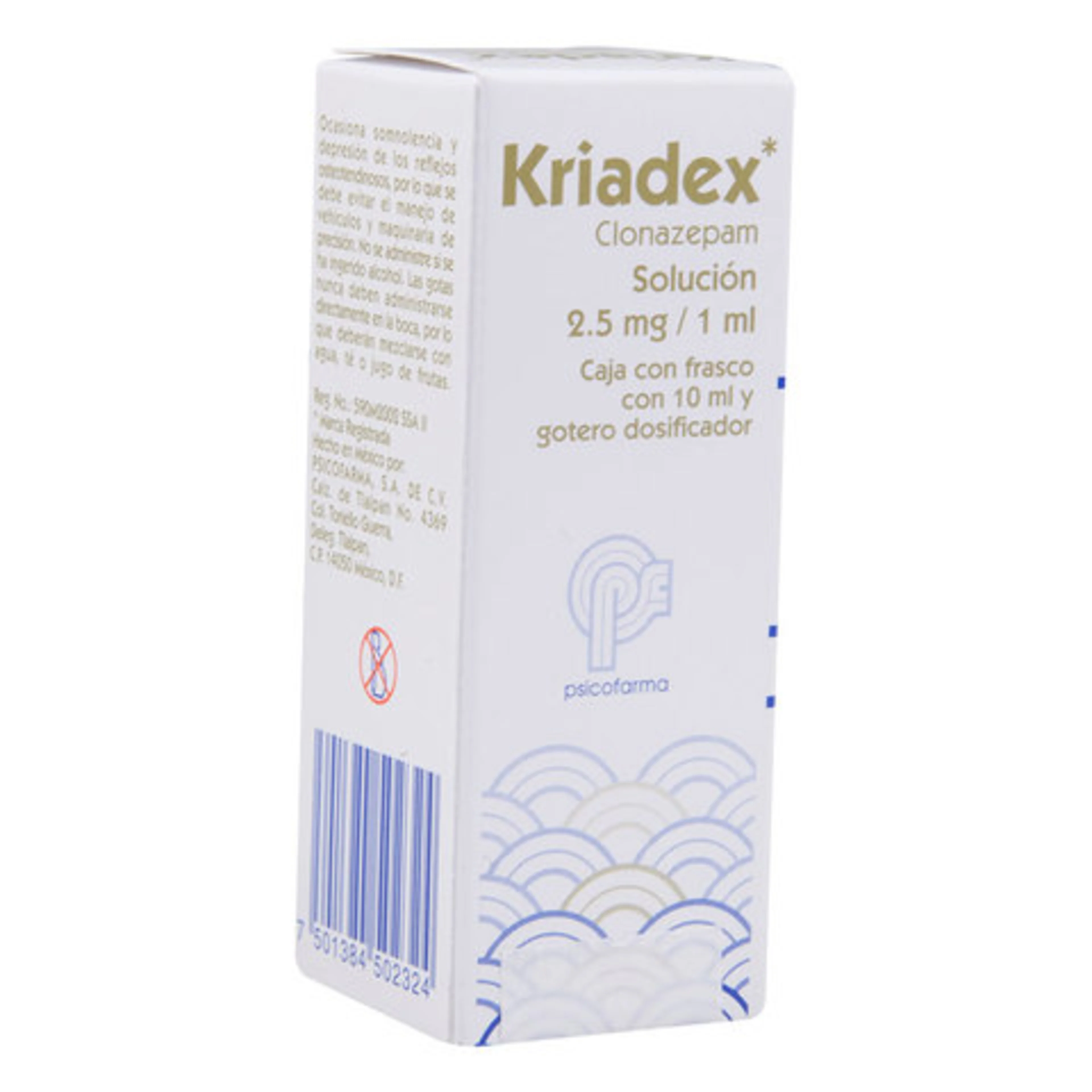 Kriadex 2.5 Mg Con 10 Ml De Solución