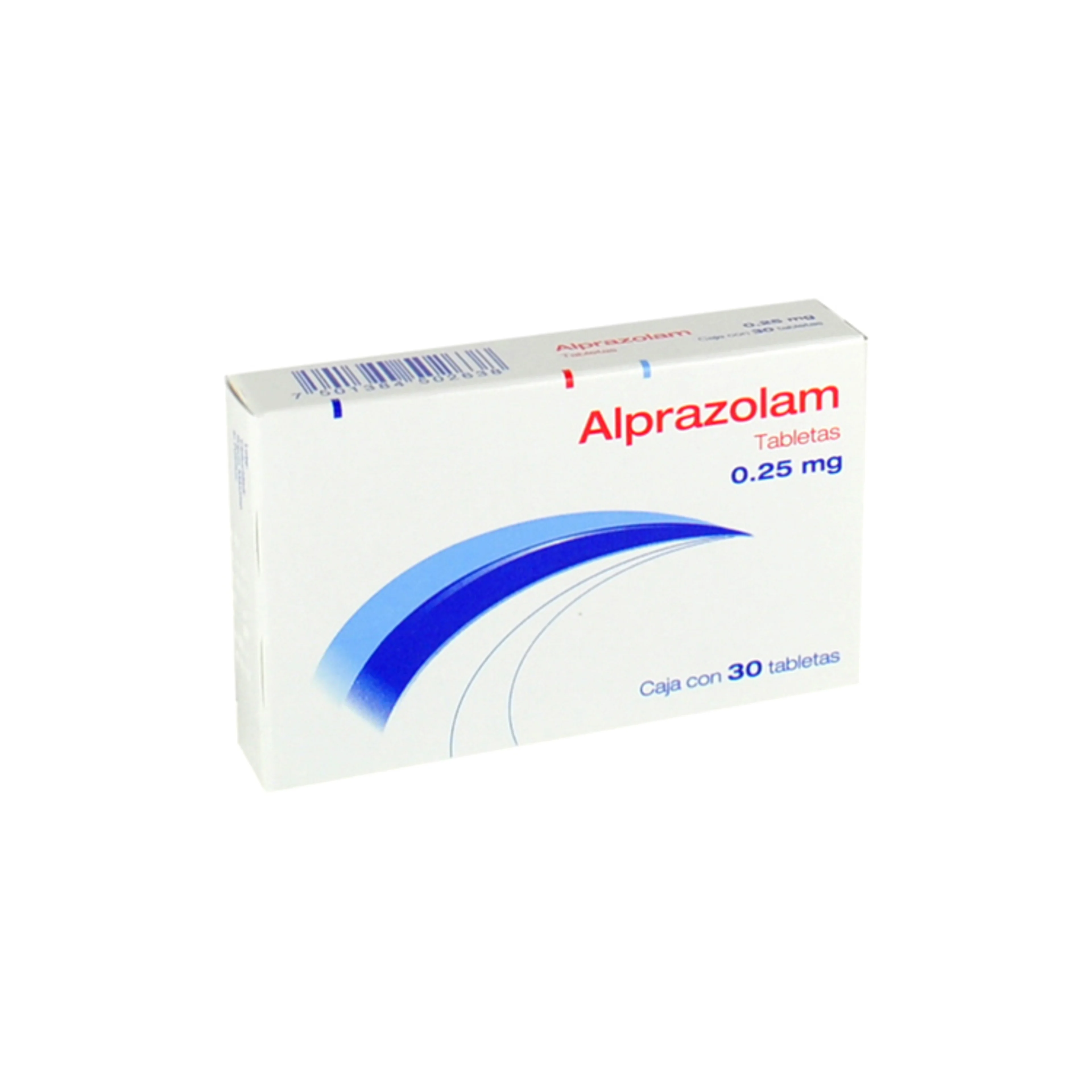 Alprazolam 0.25 Mg Con 30 Tabletas