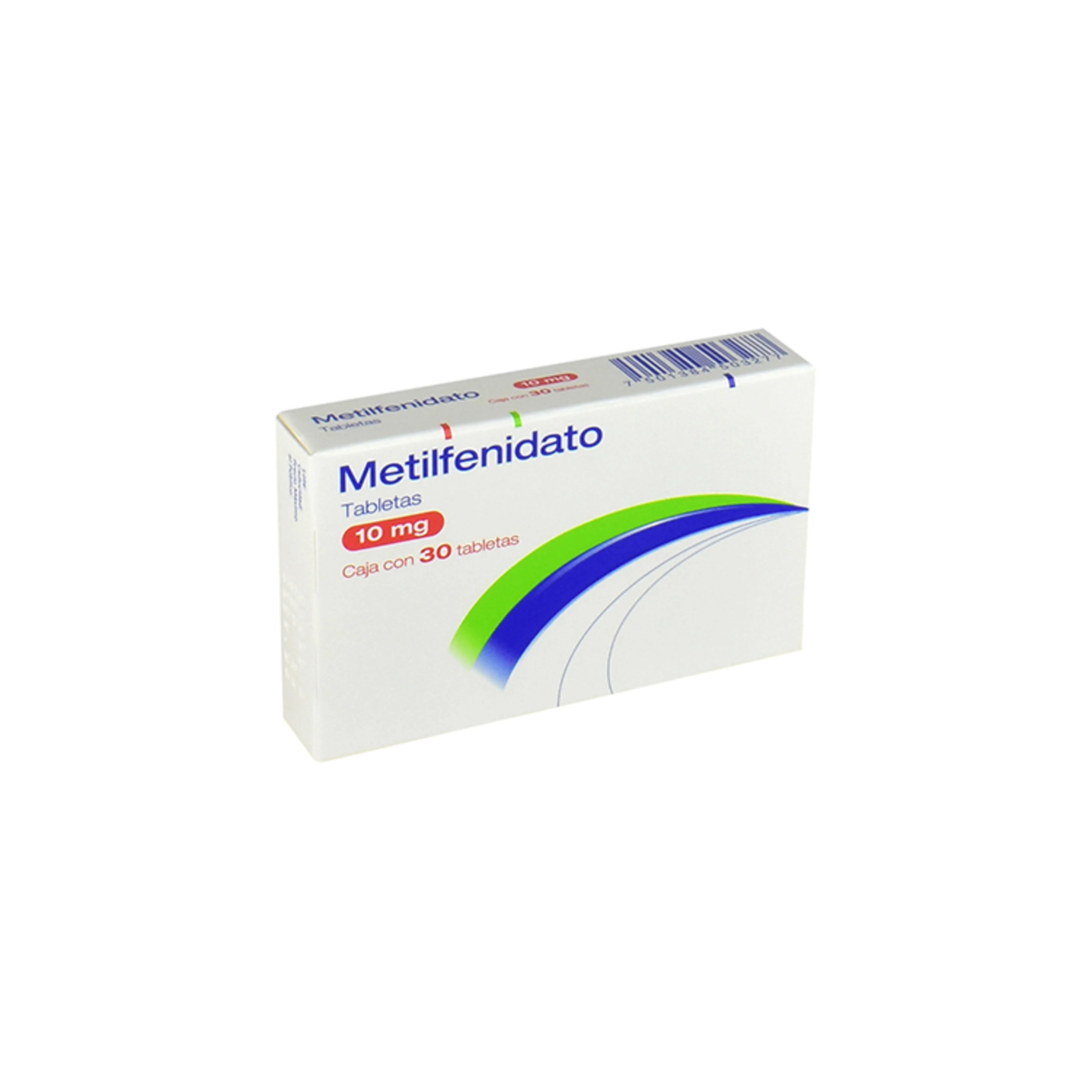 Metilfenidato 10 Mg Con 30 Tabletas