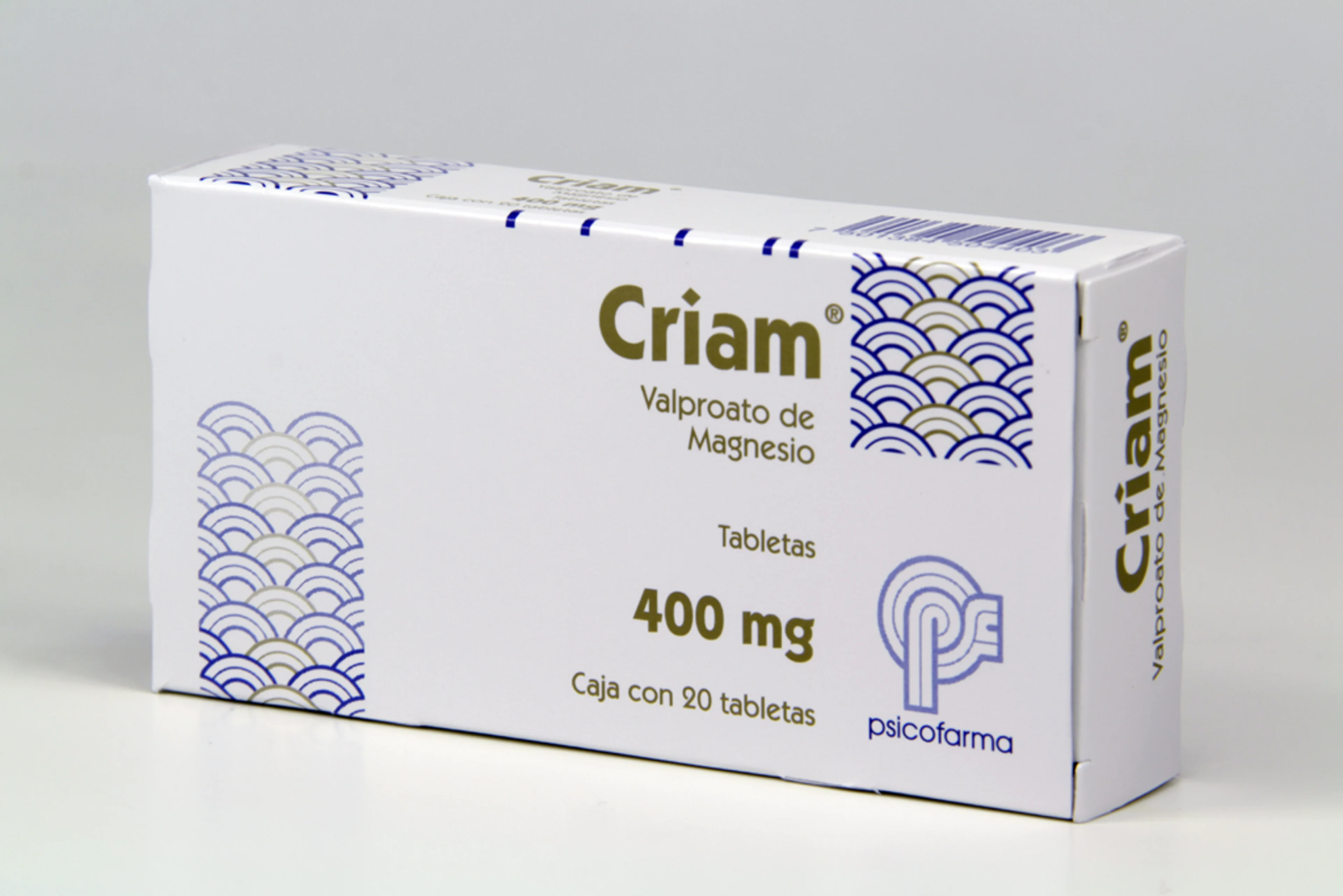 Criam Valproato De Magnesio 400 Mg Con 20 Tabletas
