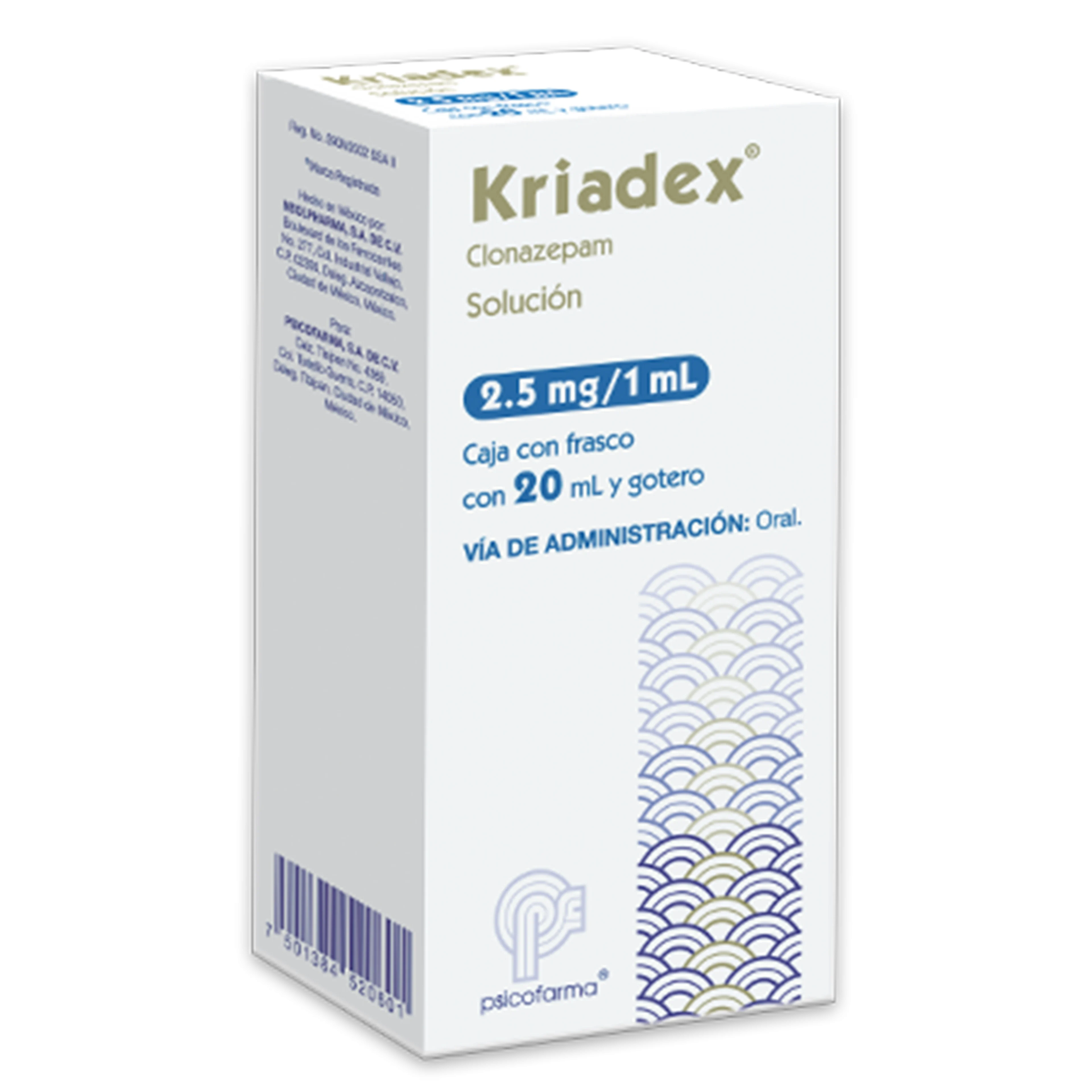 Kriadex 2.5 Mg Con 20 Ml De Solución