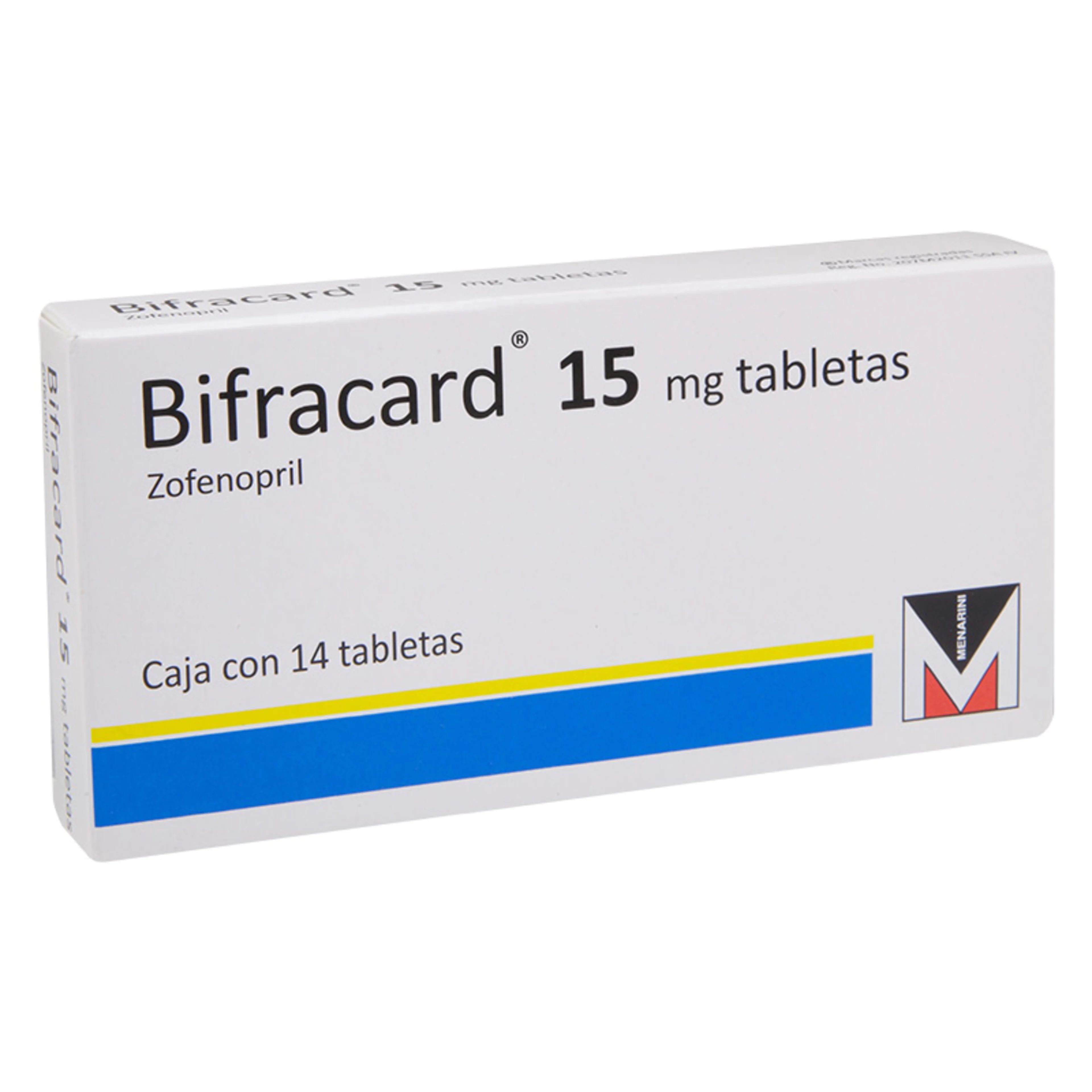 Bifracard zofenopril 15 mg con 14 tabletas