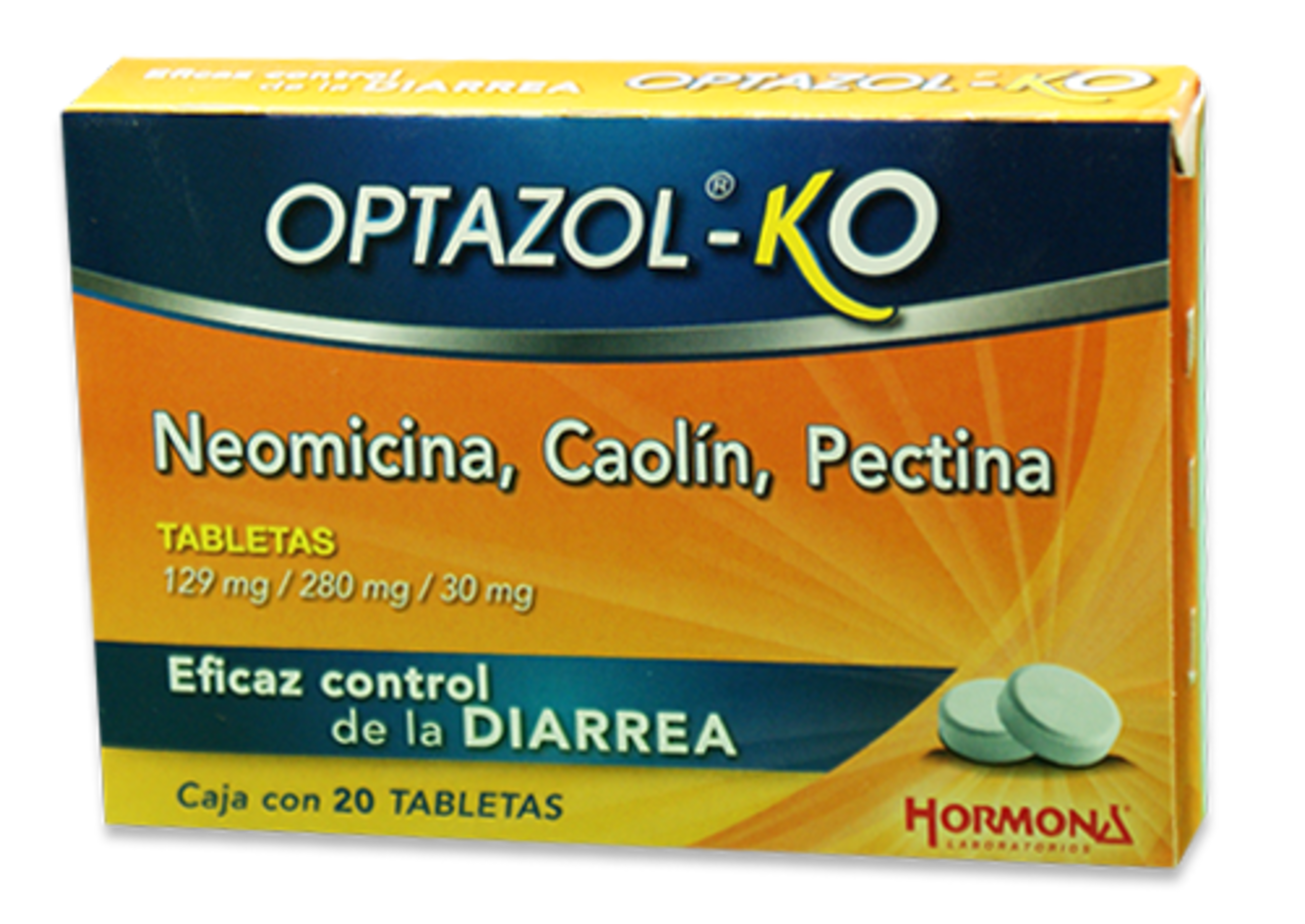 Optazol-Ko 129/280/30 Mg Con 20 Tabletas