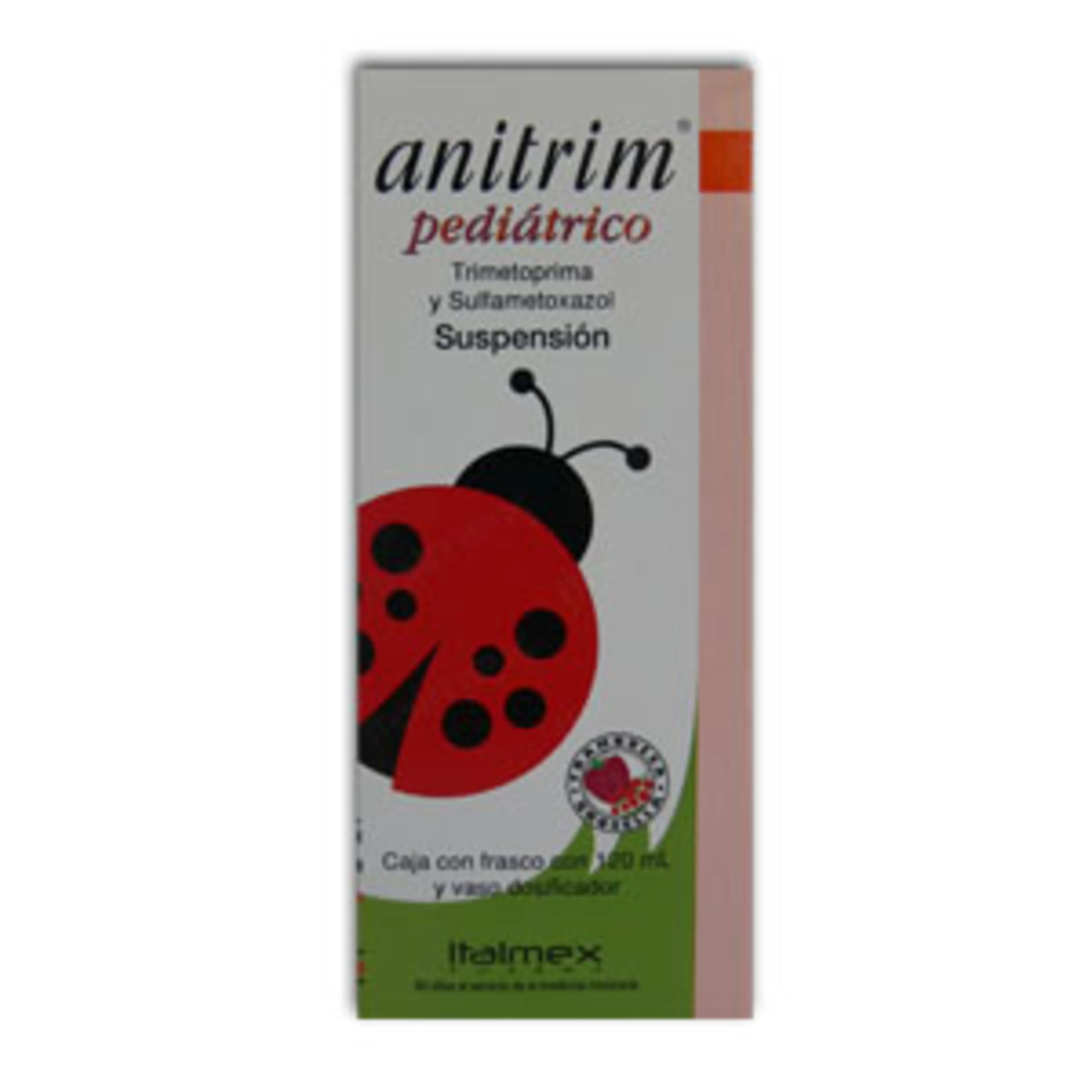 Anitrim trimetoprima 120 ml sulfametoxazol 4mg con 1 suspensión