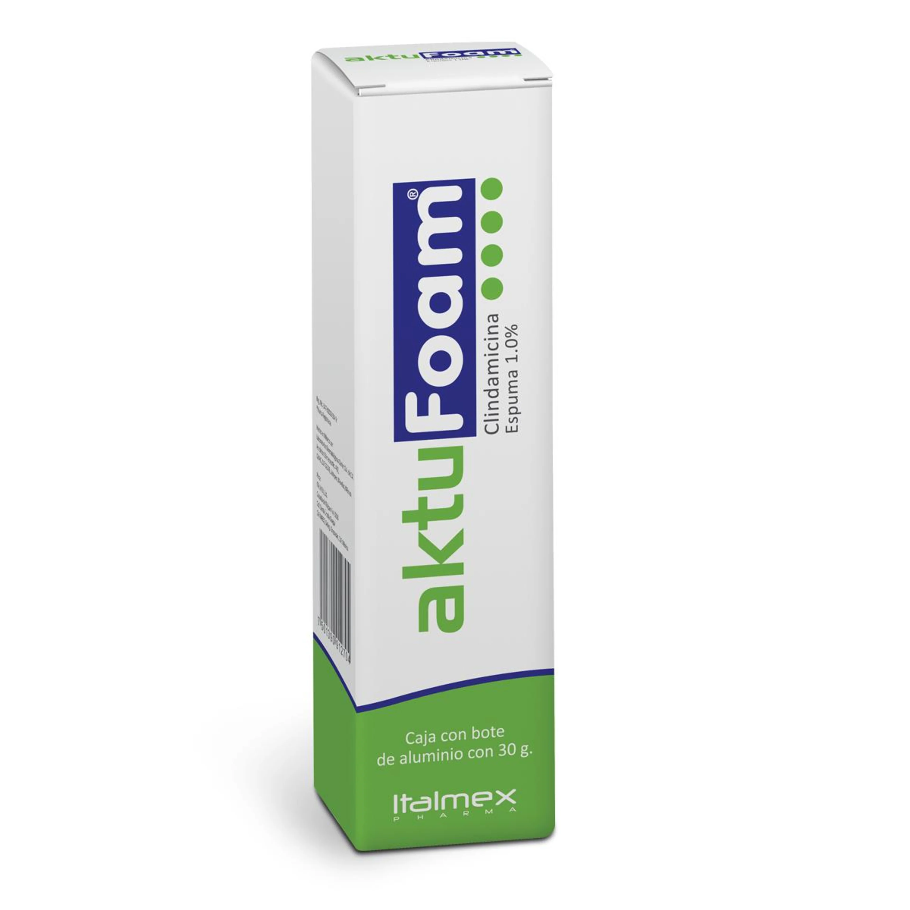 Aktufoam antibiotico tópico clindamicina 30 gr con 1 espuma